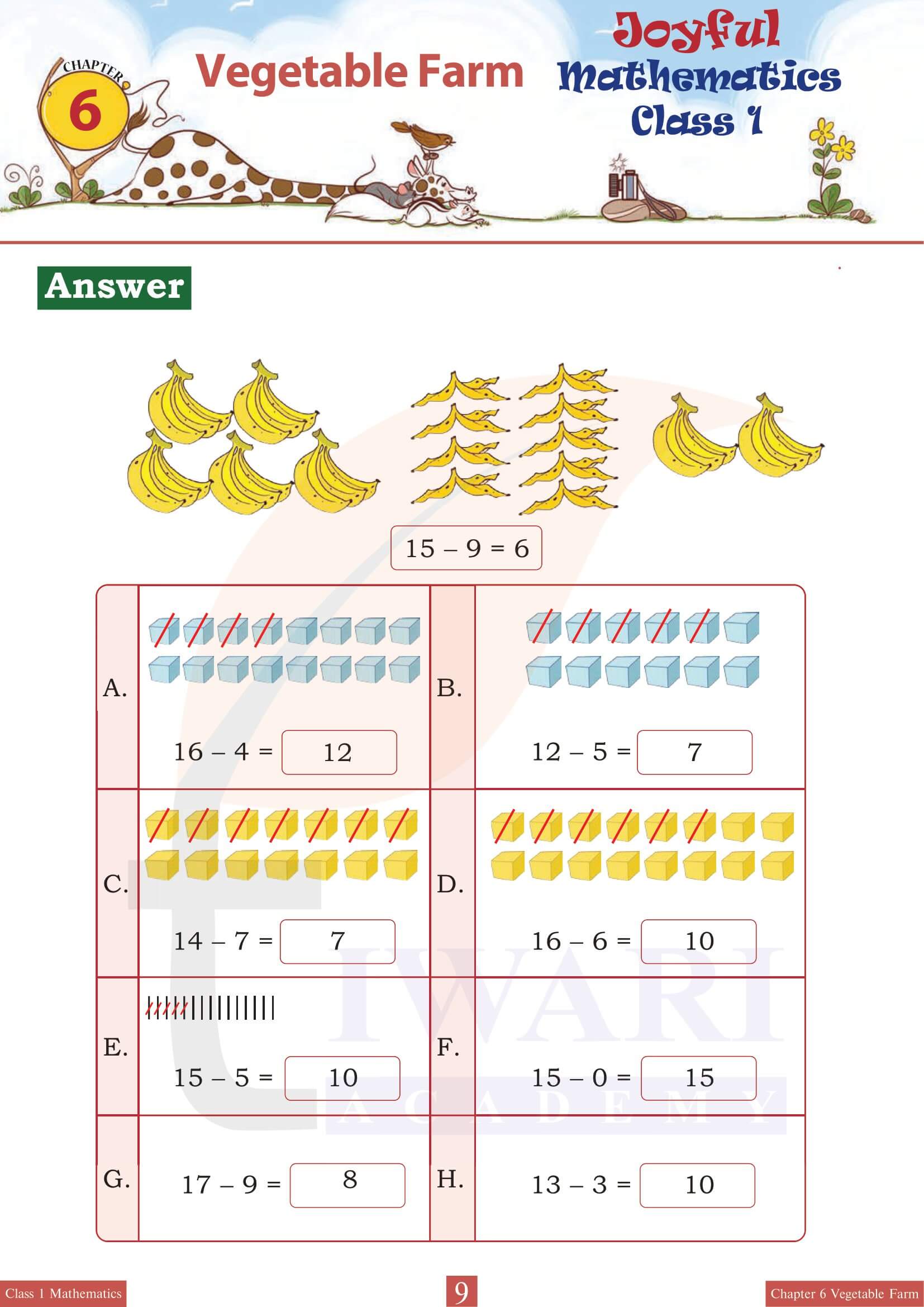 Class 1 Maths Joyful Chapter 6 Worksheets