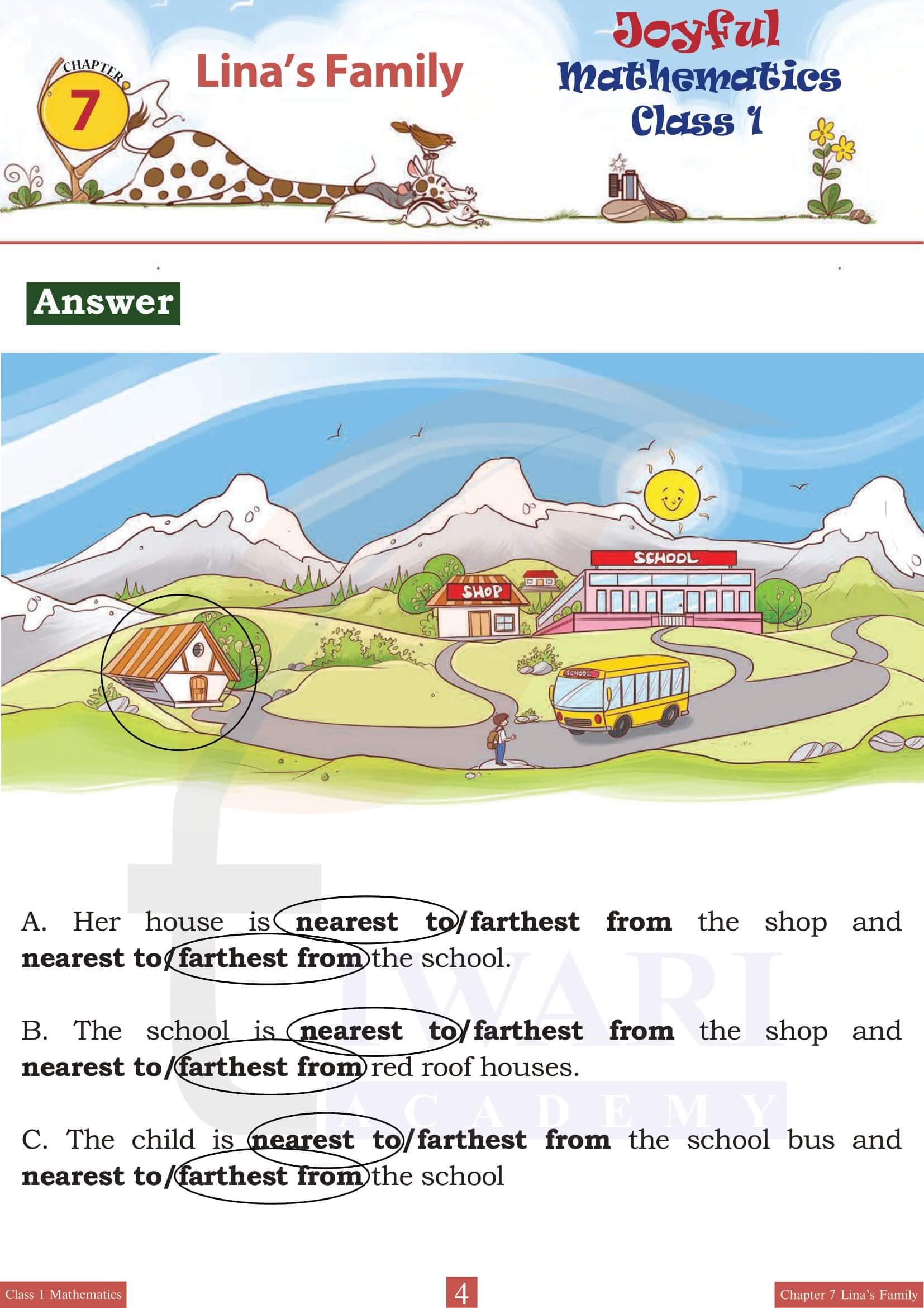 Class 1 Maths Joyful Chapter 7