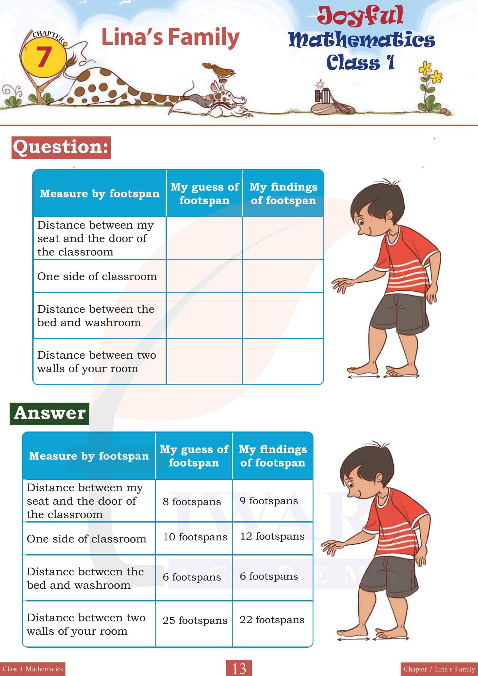 Class 1 Maths Joyful Chapter 7 Free to use