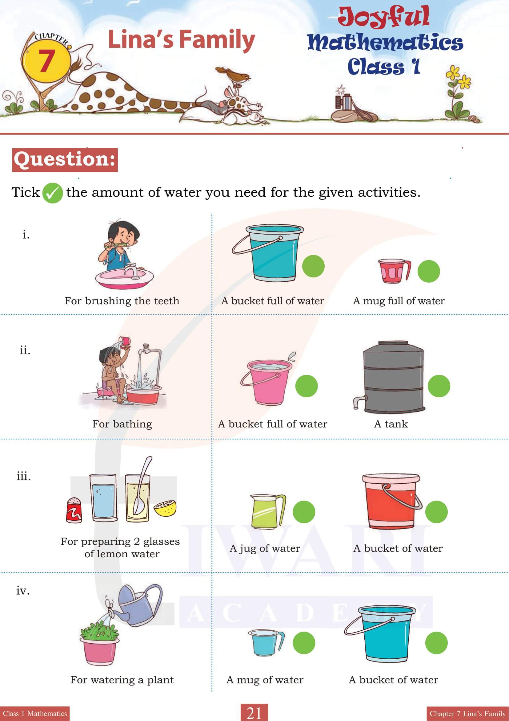 Class 1 Joyful Maths Chapter 7 NCERT answers