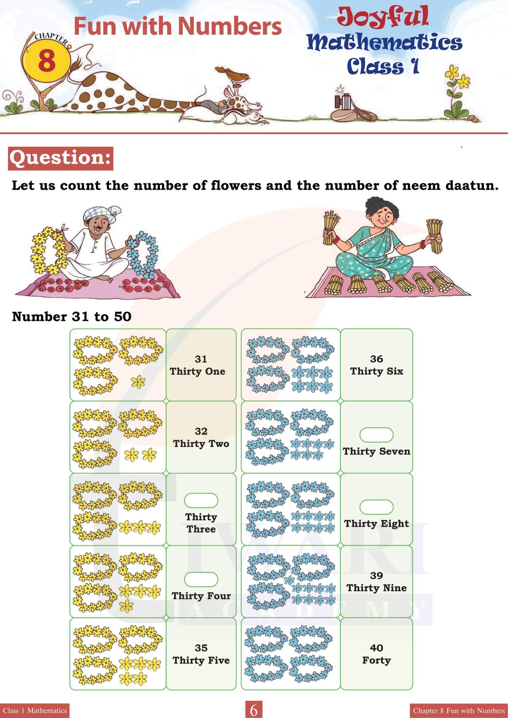 Class 1 Maths Joyful Chapter 8 Guide in English
