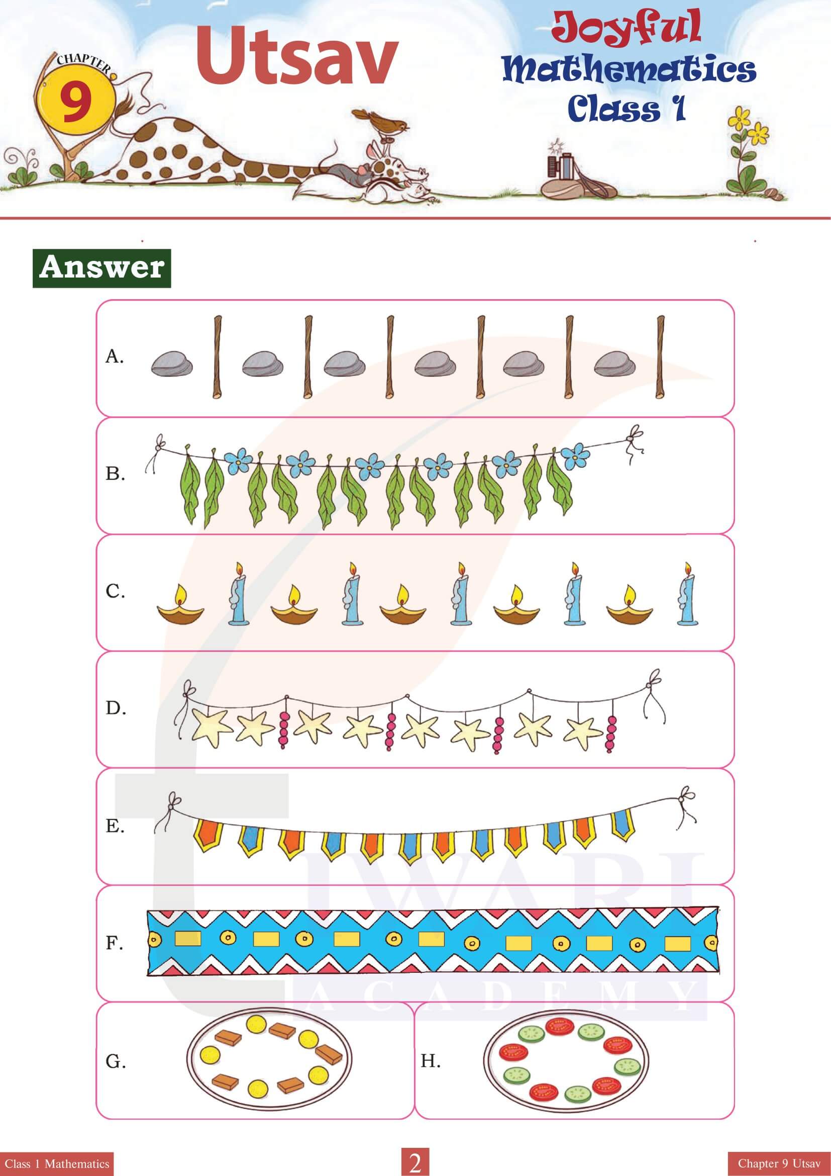 NCERT Class 1 Maths Joyful Chapter 9 Utsav