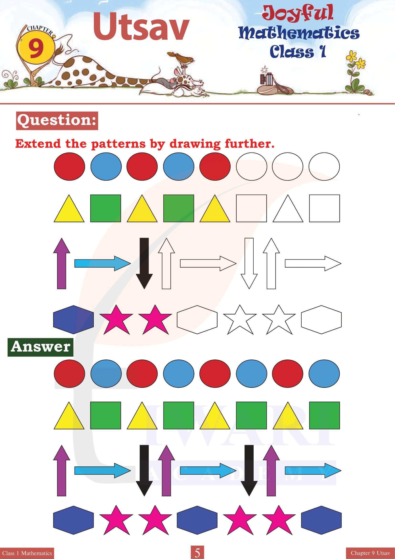 Class 1 Maths Joyful Chapter 9