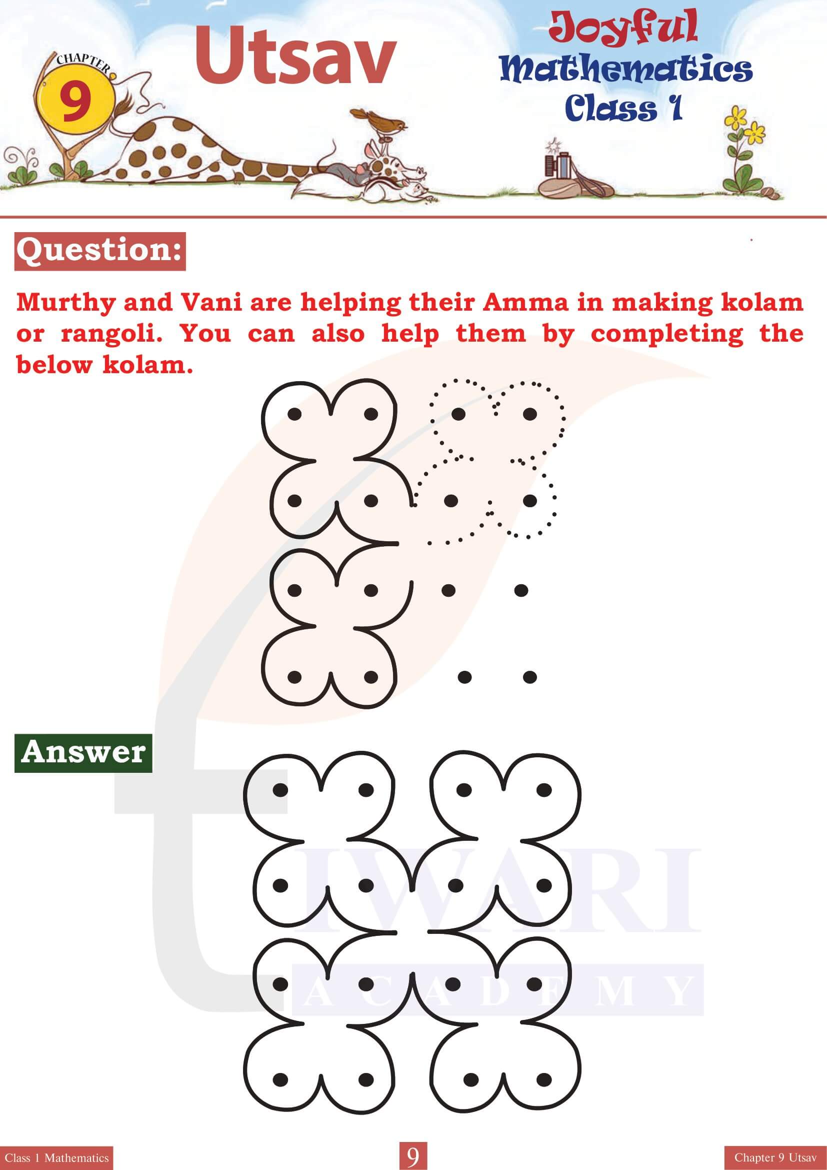 Class 1 Maths Joyful Chapter 9 Worksheets