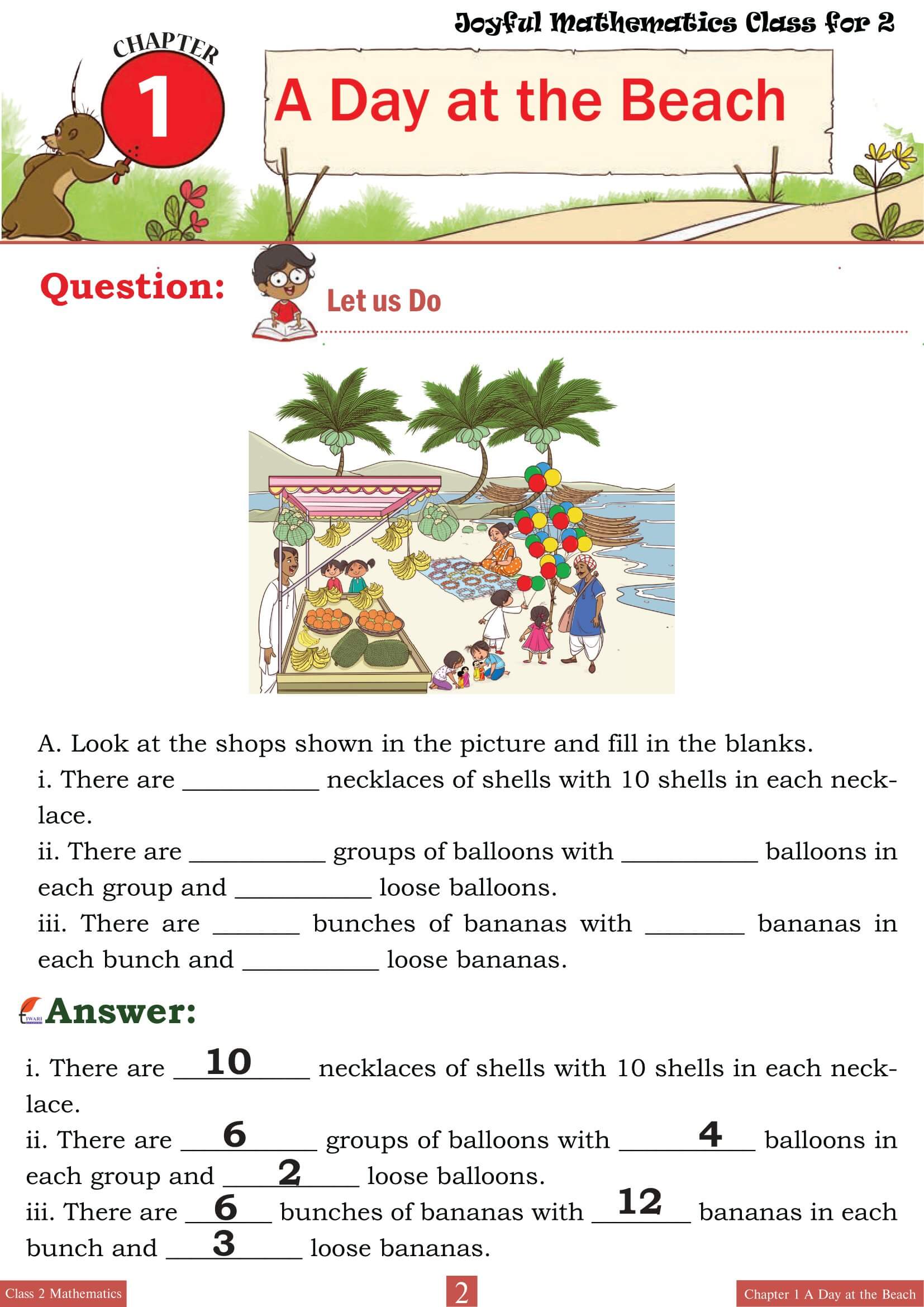 Class 2 Maths Chapter 1 A Day at the Beach