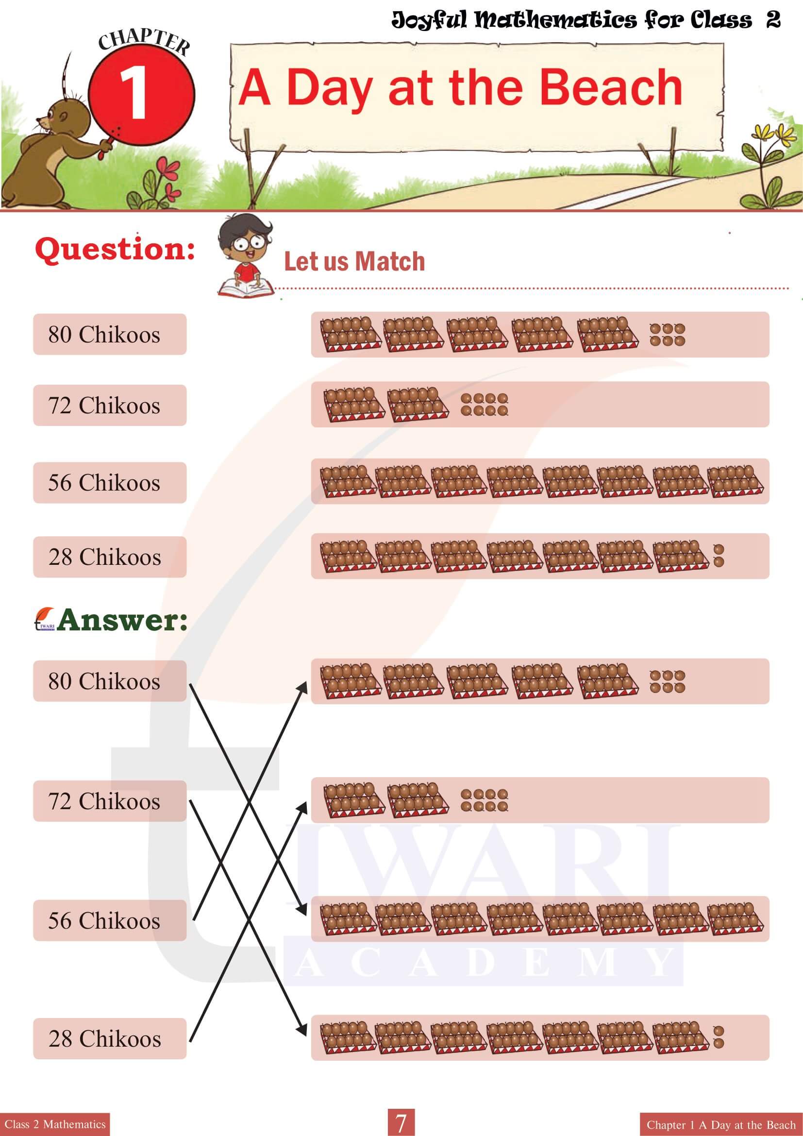 NCERT Solutions for Class 2 Maths Chapter 1 Worksheets