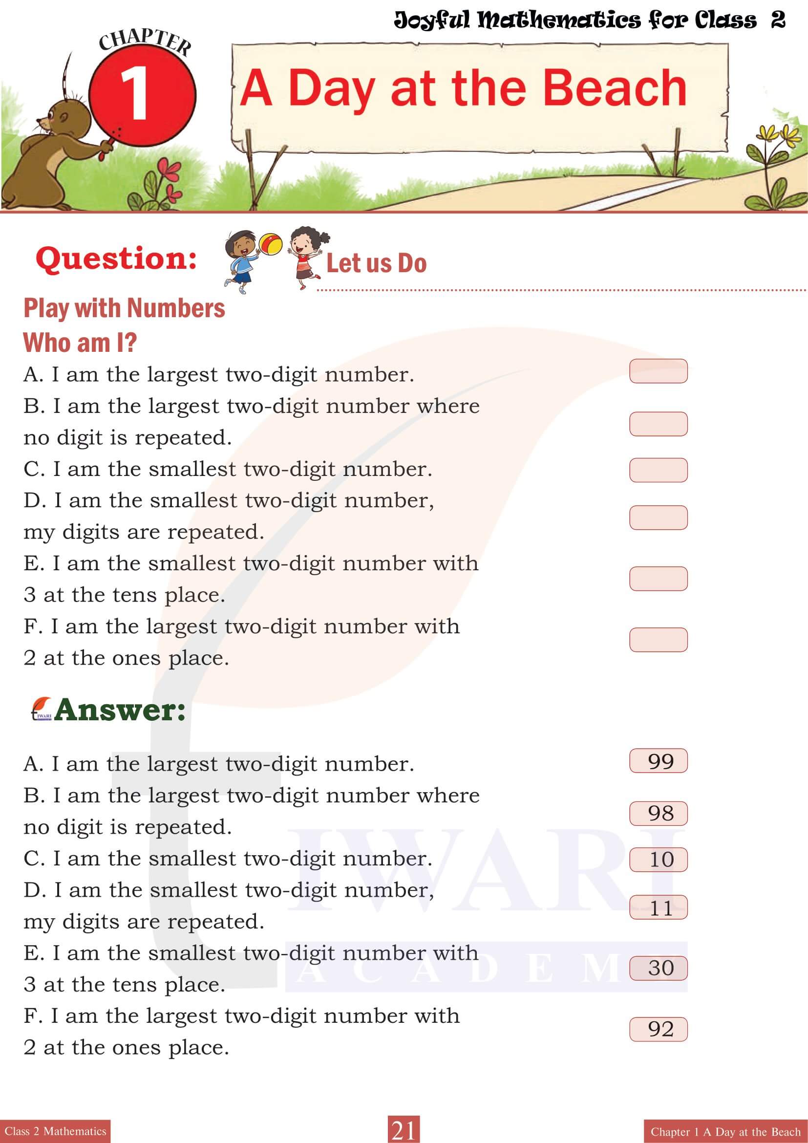 Class 2 Maths Chapter 1 English Medium