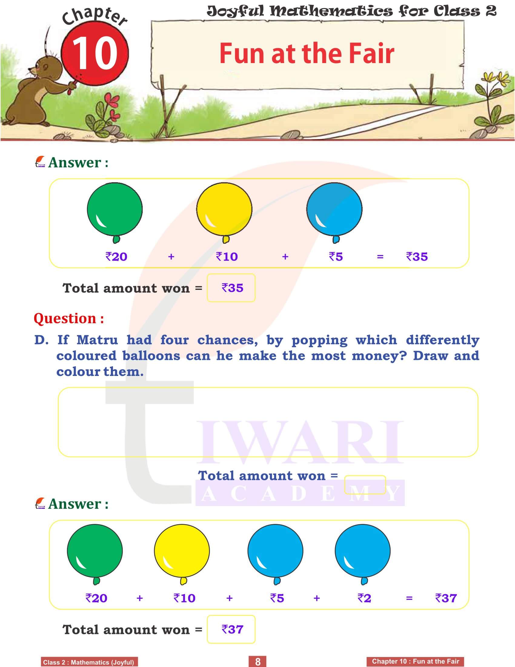Class 2 Joyful Maths Chapter 10 NCERT Solutions