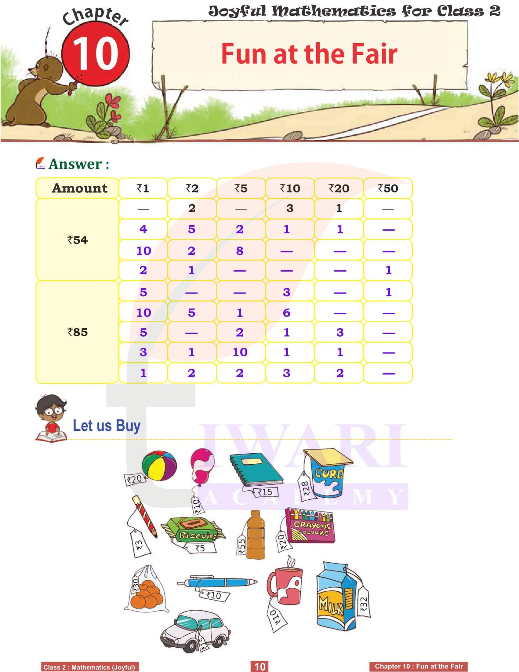 Class 2 Joyful Maths Chapter 10 Answers