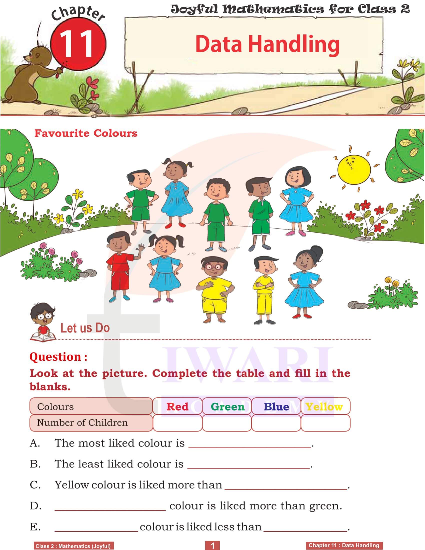 NCERT Solutions for Class 2 Joyful Maths Chapter 11 in English Medium