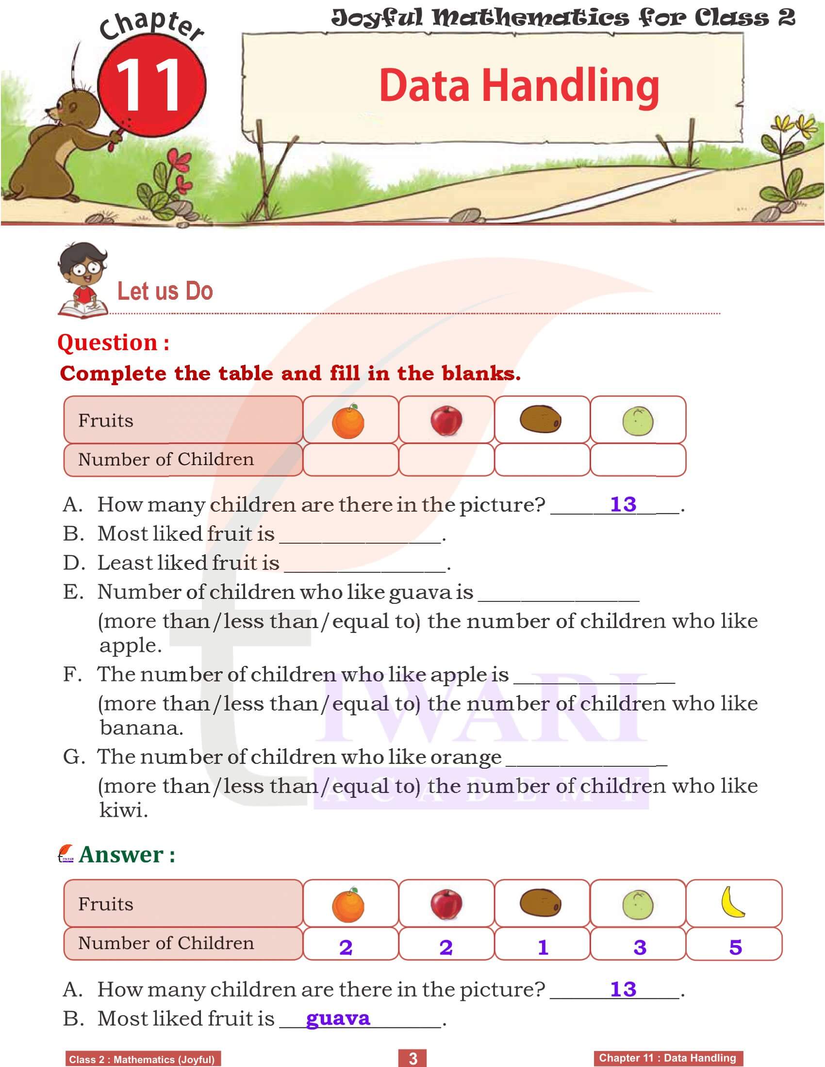 NCERT Solutions for Class 2 Joyful Maths Chapter 11