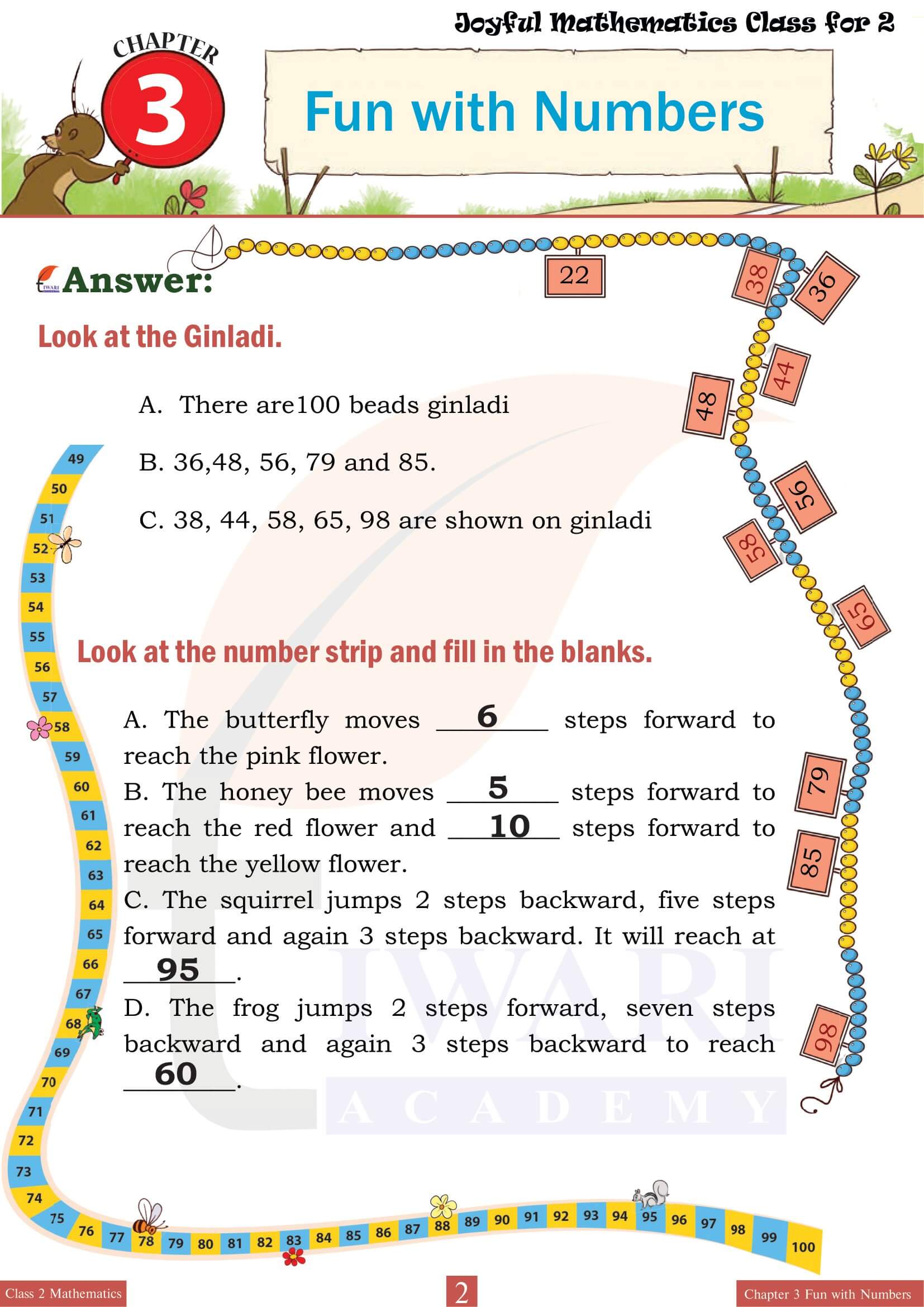 NCERT Solutions for Class 2 Joyful Maths Chapter 3 Fun with Numbers