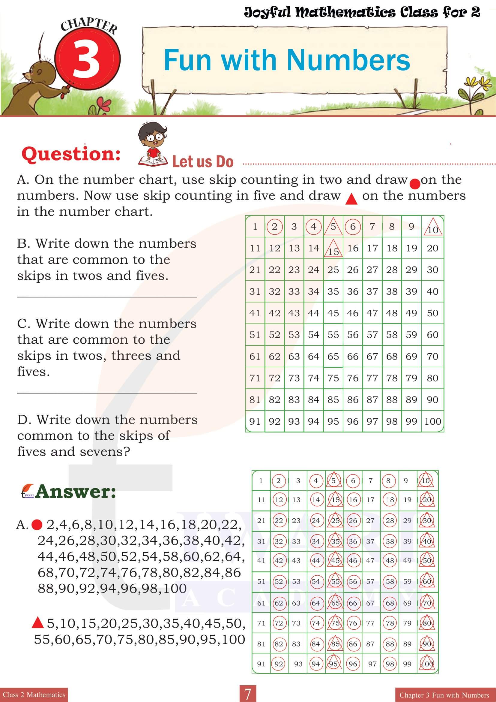 Class 2 Joyful Maths Chapter 3 Fun with Numbers Solutions