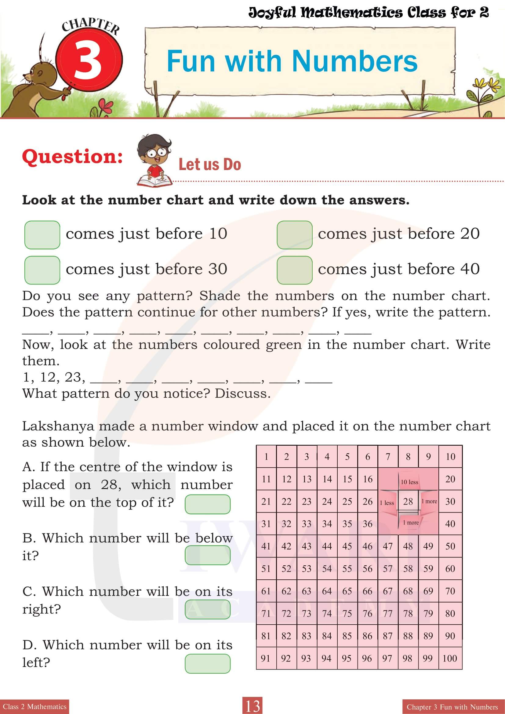 Class 2 Joyful Maths Chapter 3 Practice book