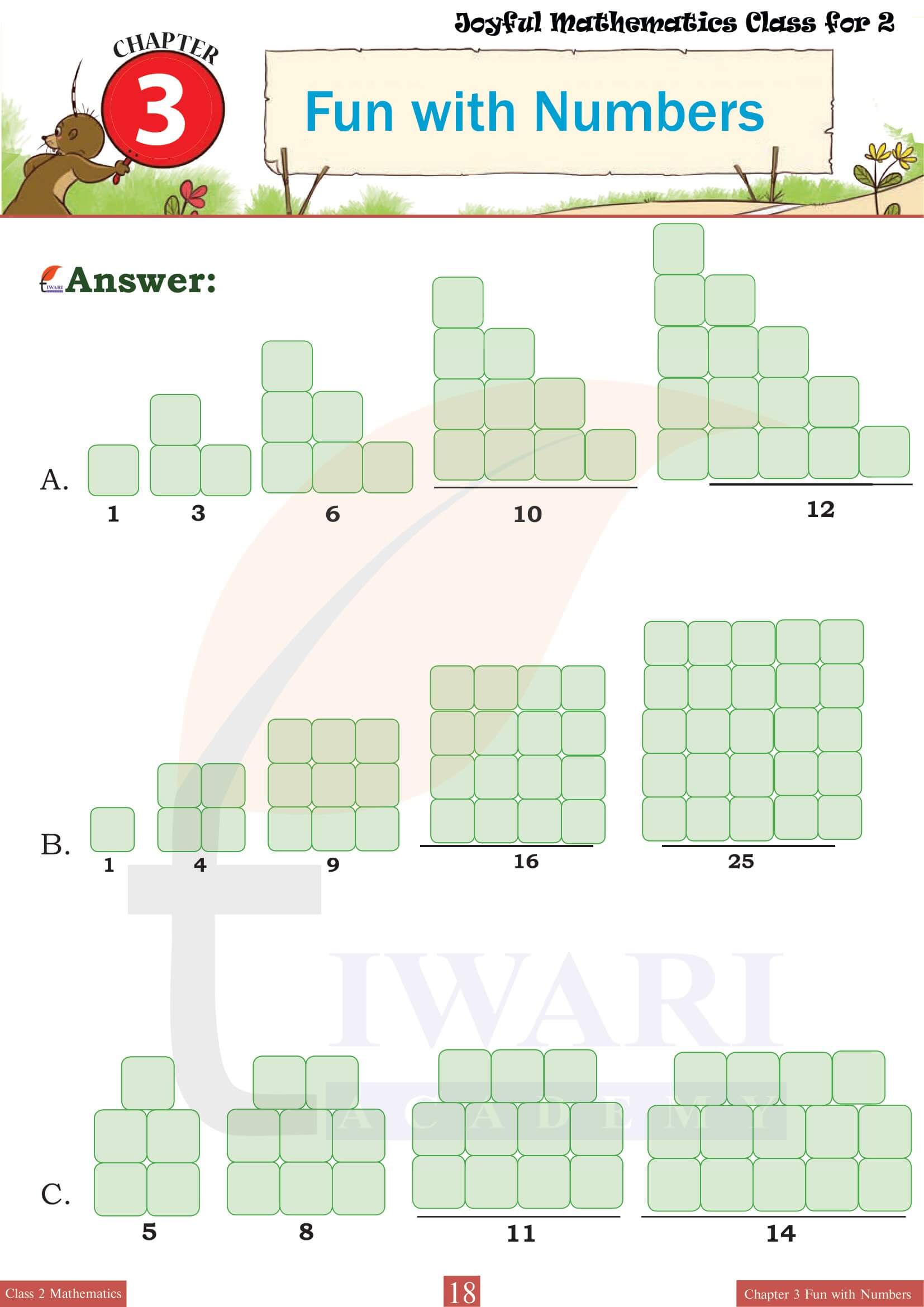 Class 2 Joyful Maths Chapter 3 in English Medium