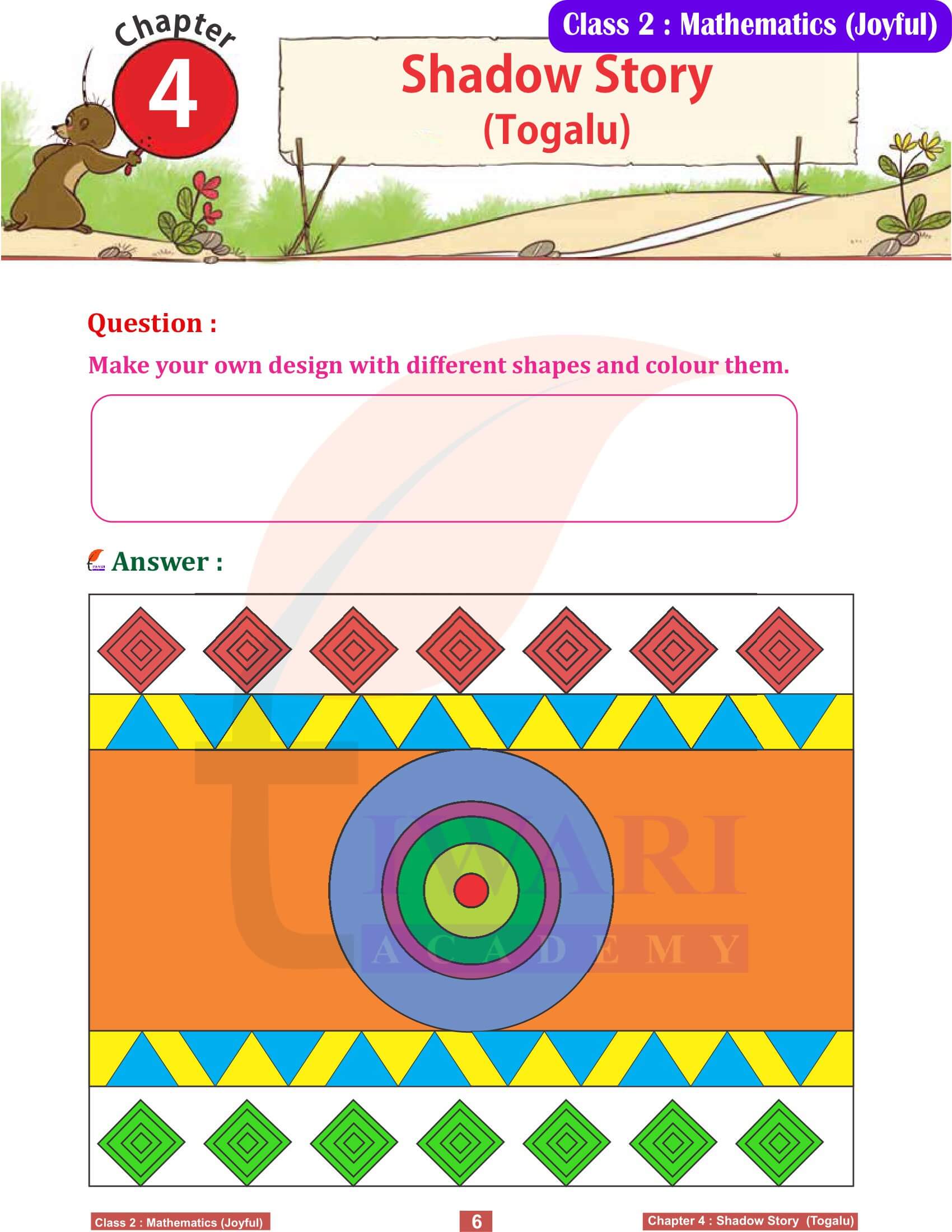 Class 2 Joyful Maths Chapter 4 Shadow Story