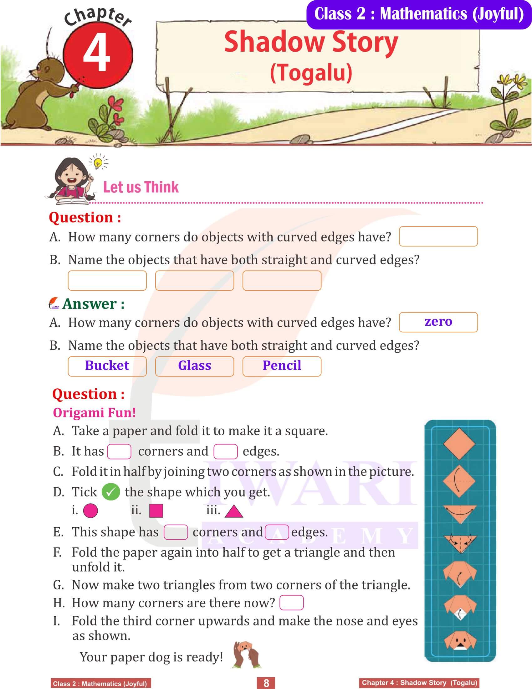 NCERT Solutions for Class 2 Joyful Maths Chapter 4 in English Medium