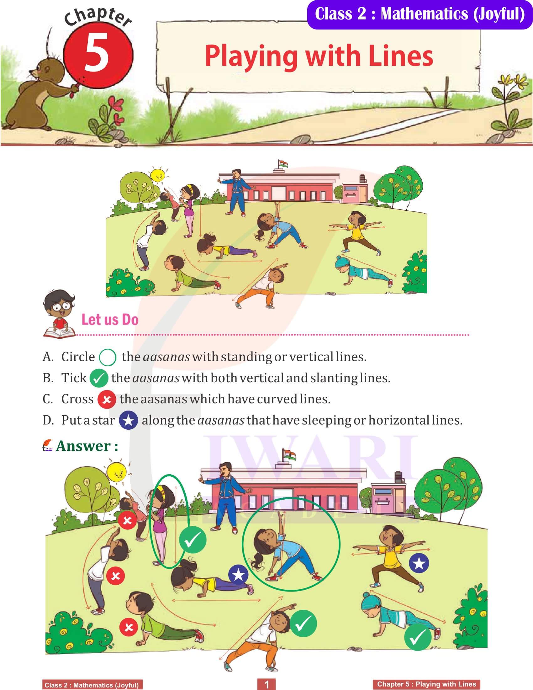 NCERT Solutions for Class 2 Joyful Maths Chapter 5 Playing with Lines