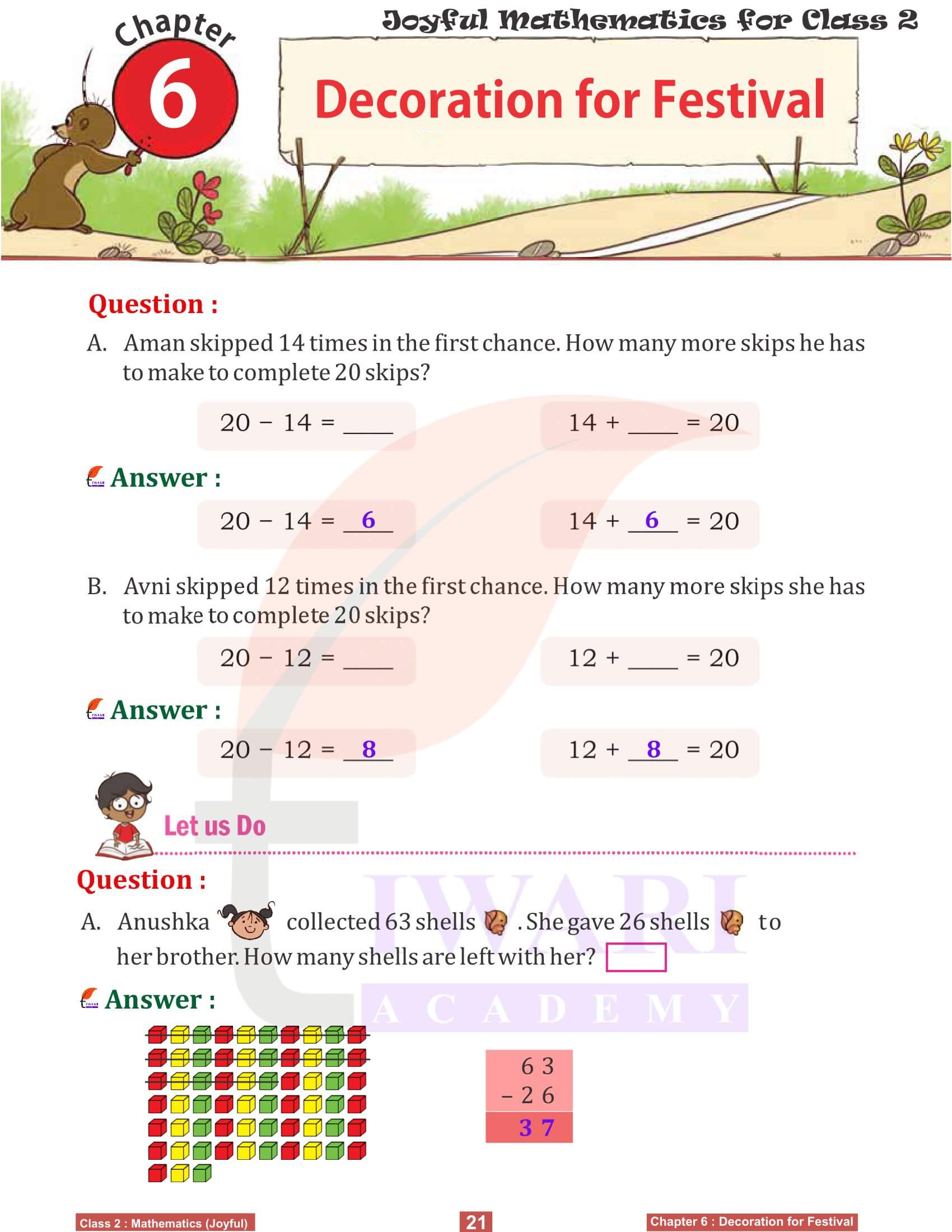Class 2 Joyful Maths Chapter 6 Solution in English