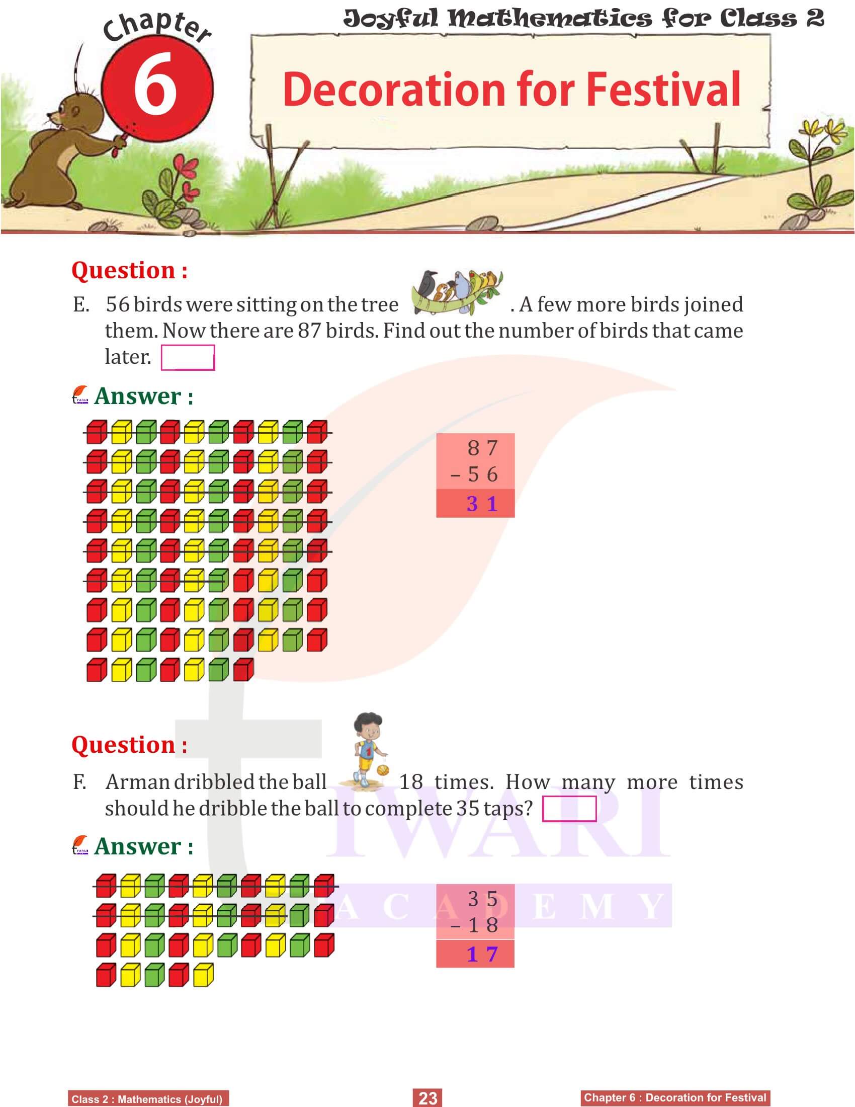 Class 2 Joyful Maths Chapter 6 Answers with explanation