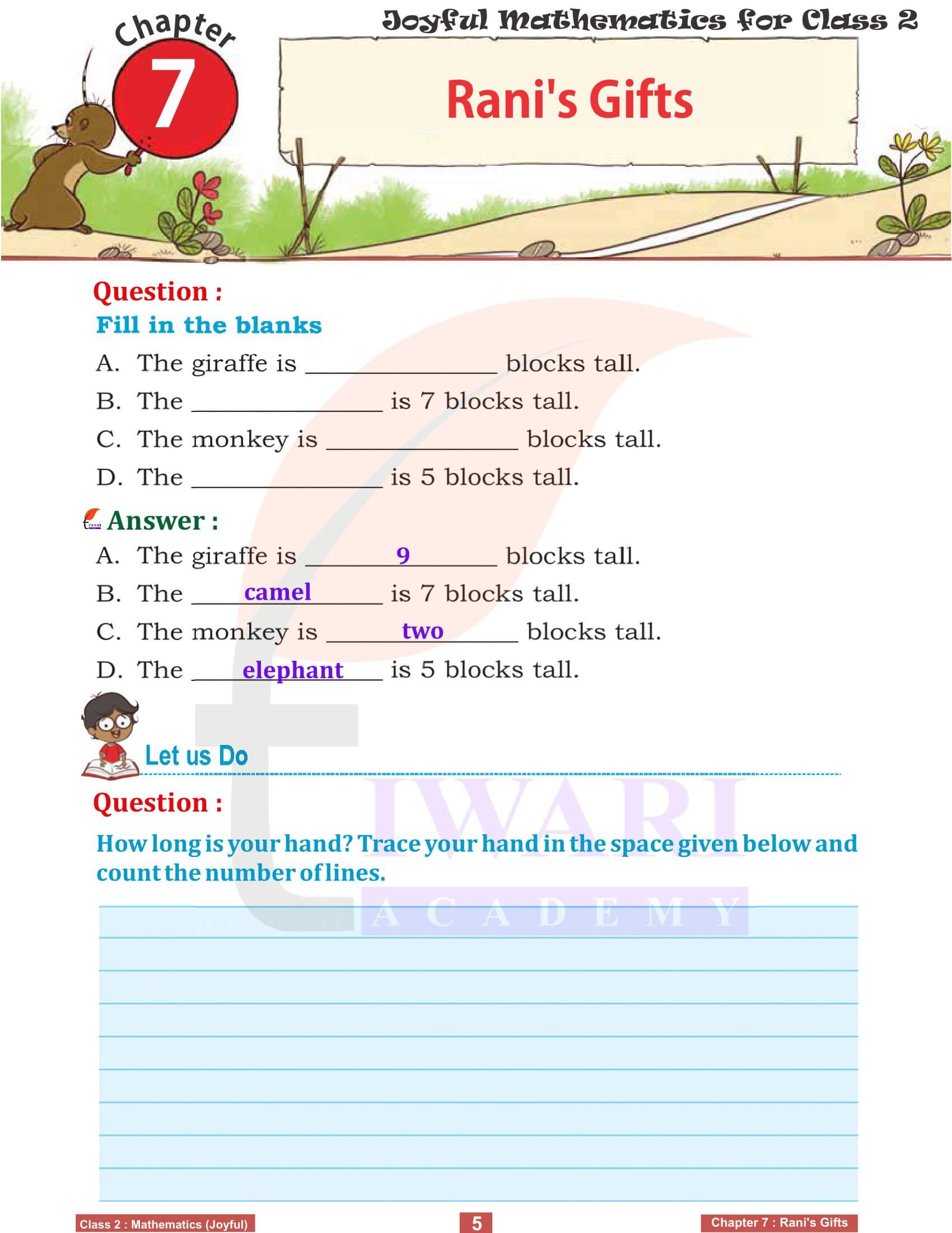 NCERT Solutions for Class 2 Joyful Maths Chapter 7 Guide