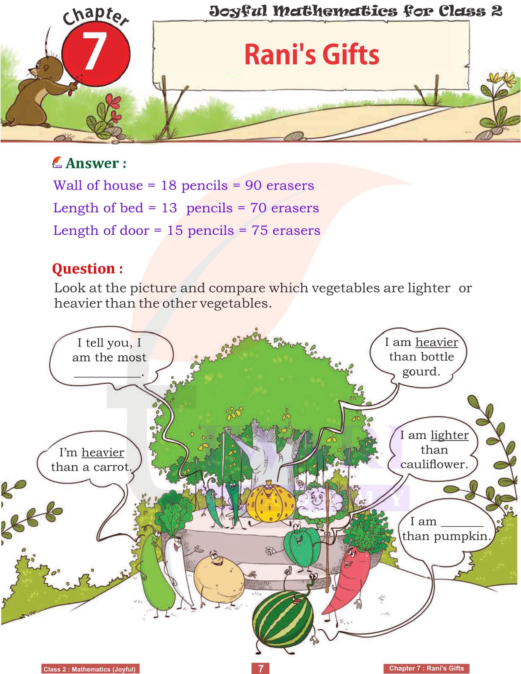 Class 2 Joyful Maths Chapter 7 in English Medium