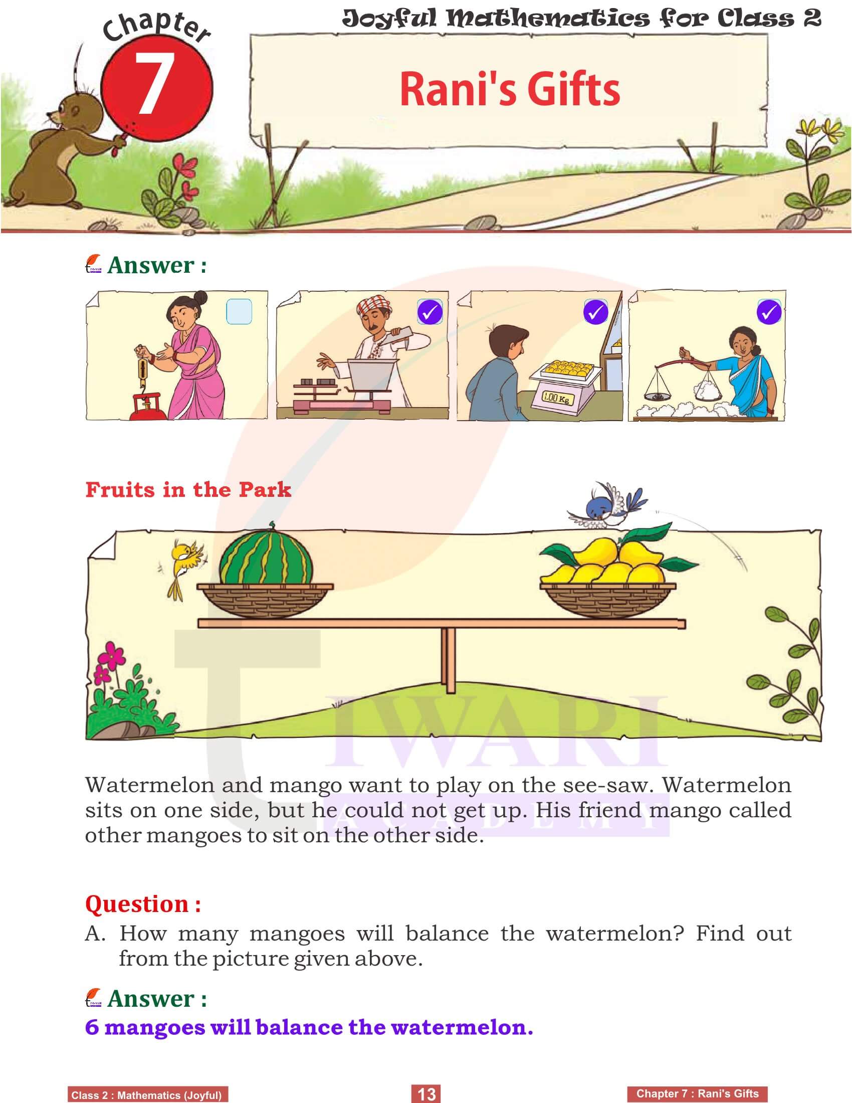 Class 2 Joyful Maths Chapter 7 Study Material