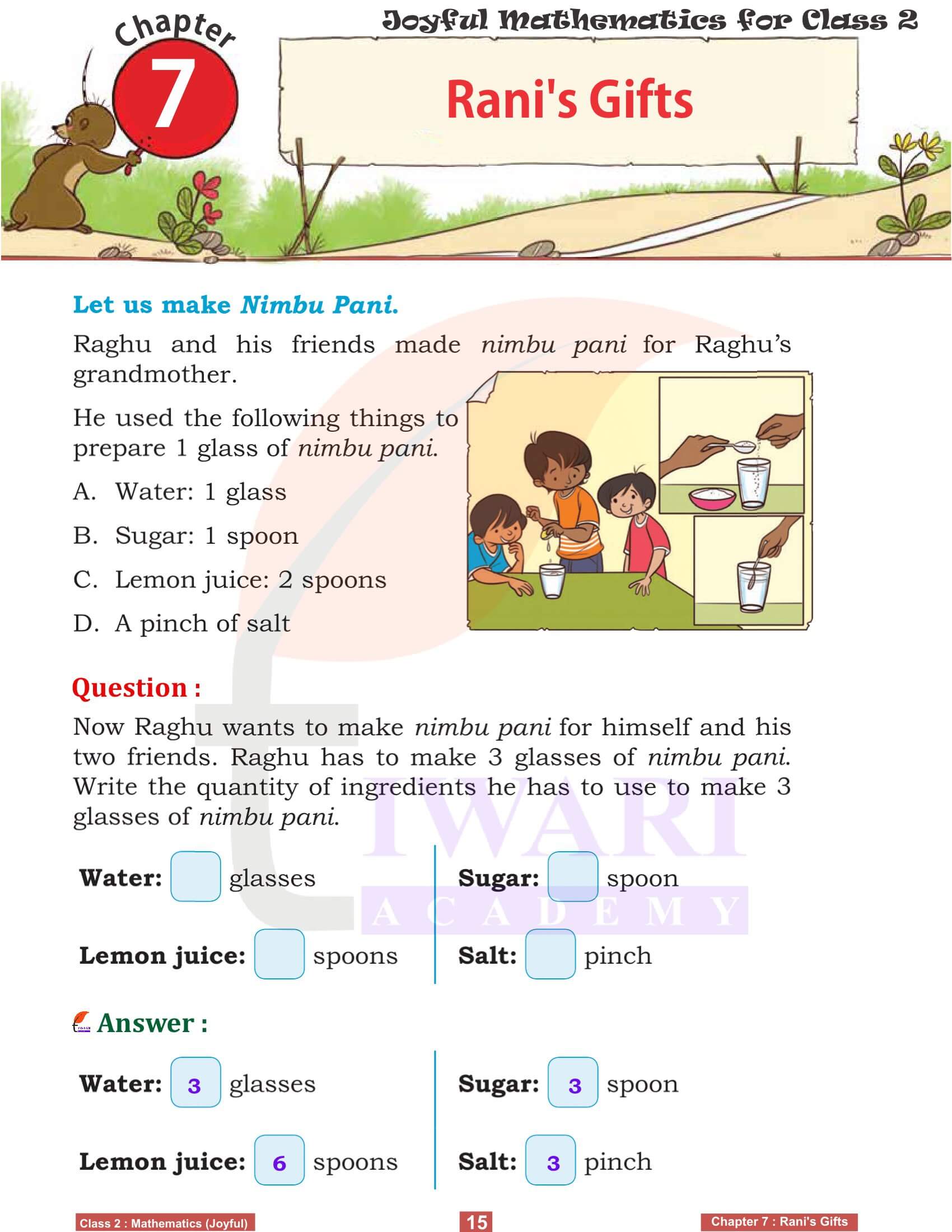 Class 2 Joyful Maths Chapter 7 Question Answers