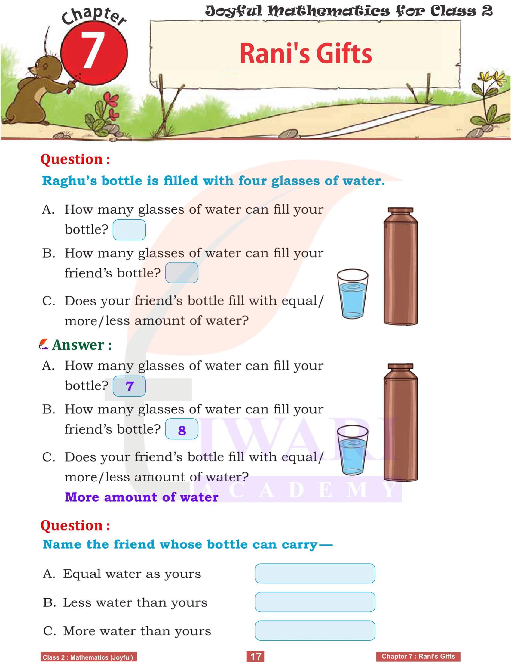 Class 2 Joyful Maths Chapter 7 Practice Questions