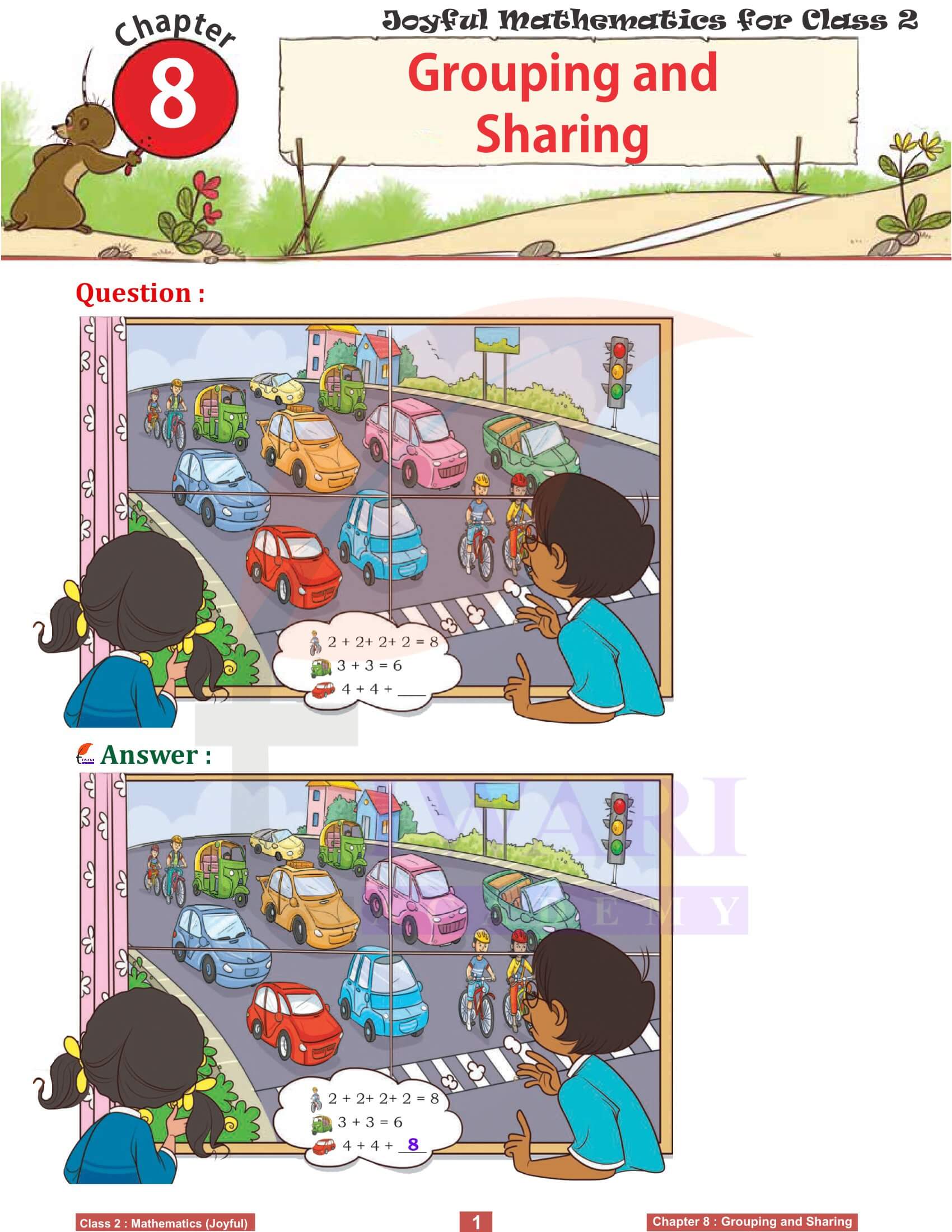 NCERT Solutions for Class 2 Joyful Maths Chapter 8 Grouping and Sharing