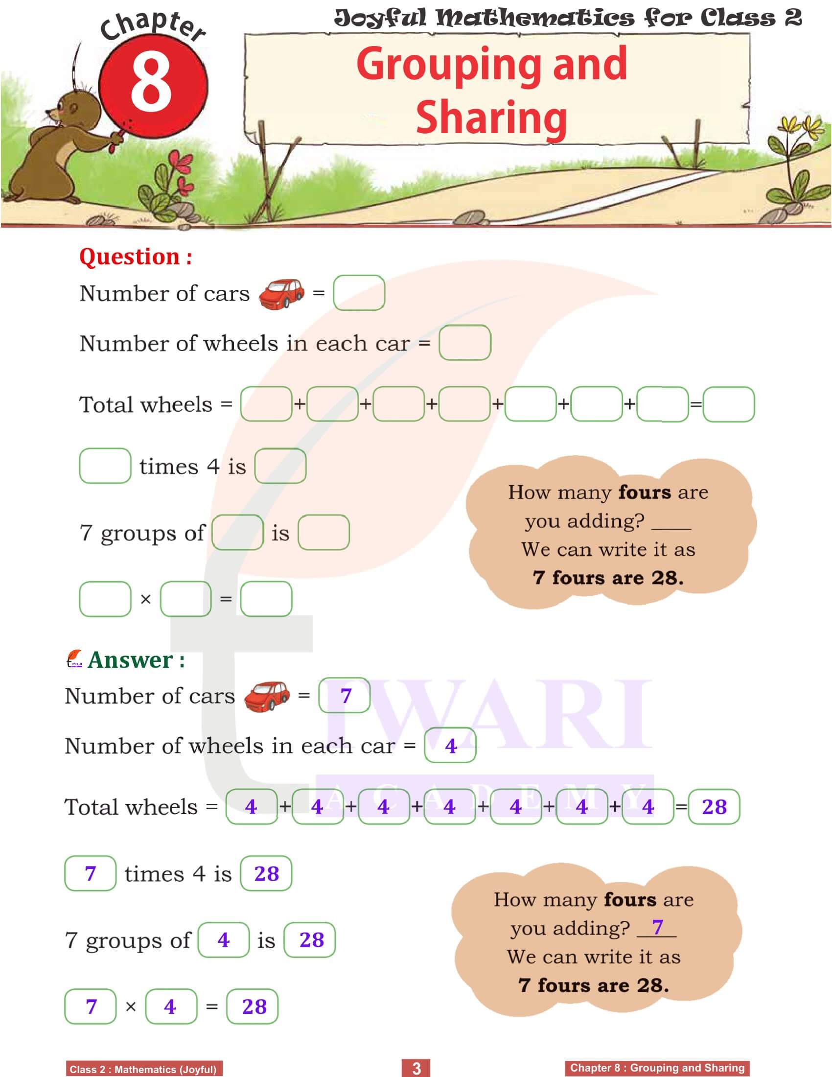 NCERT Solutions for Class 2 Joyful Maths Chapter 8
