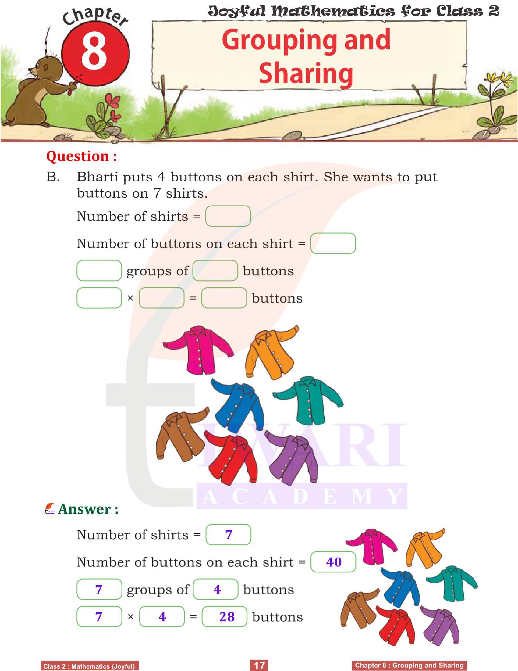 Class 2 Joyful Maths Chapter 8 Practice Question