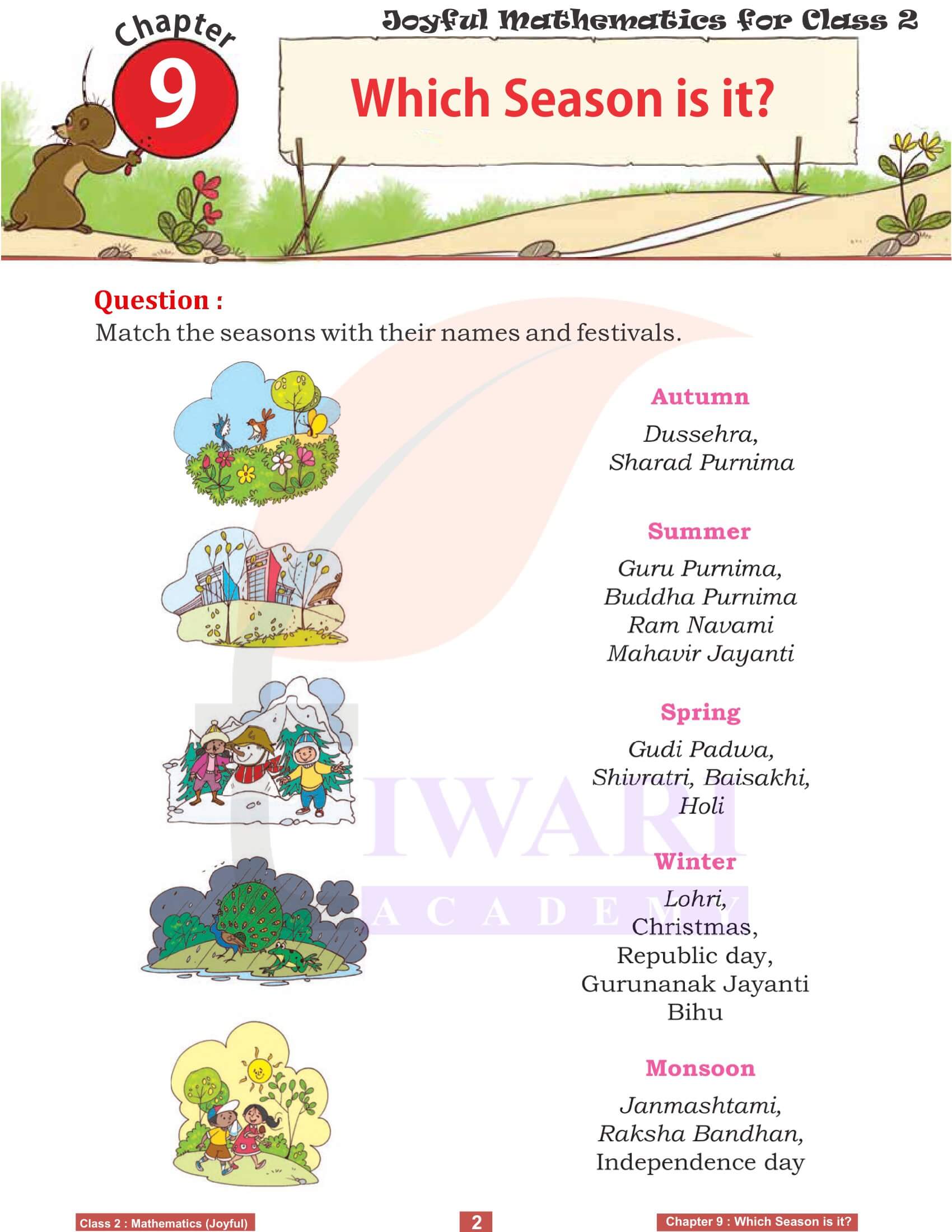 Class 2 Joyful Maths Chapter 9 Which Season is it?