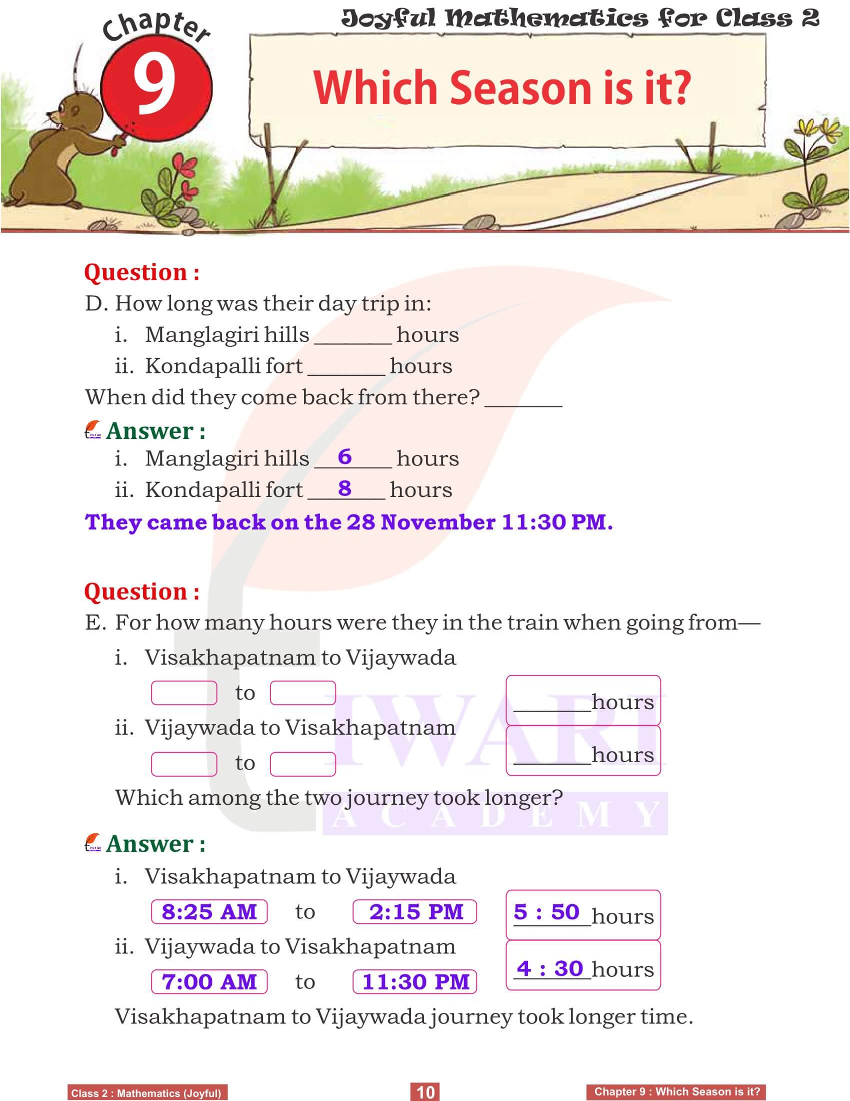 Class 2 Joyful Maths Chapter 9 NCERT Answers