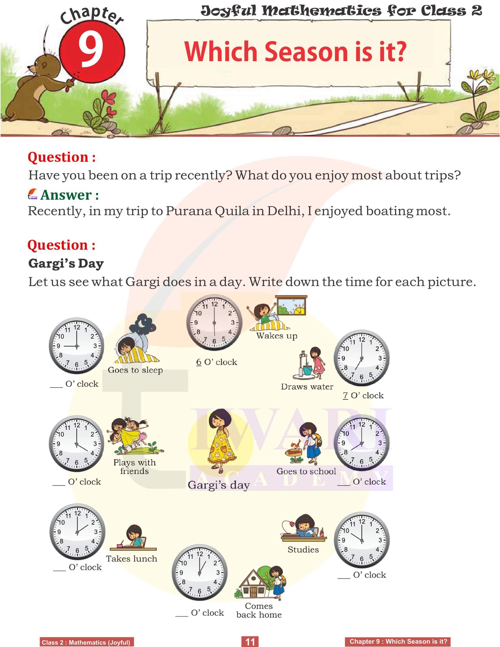 Class 2 Joyful Maths Chapter 9 Exercises Solutions