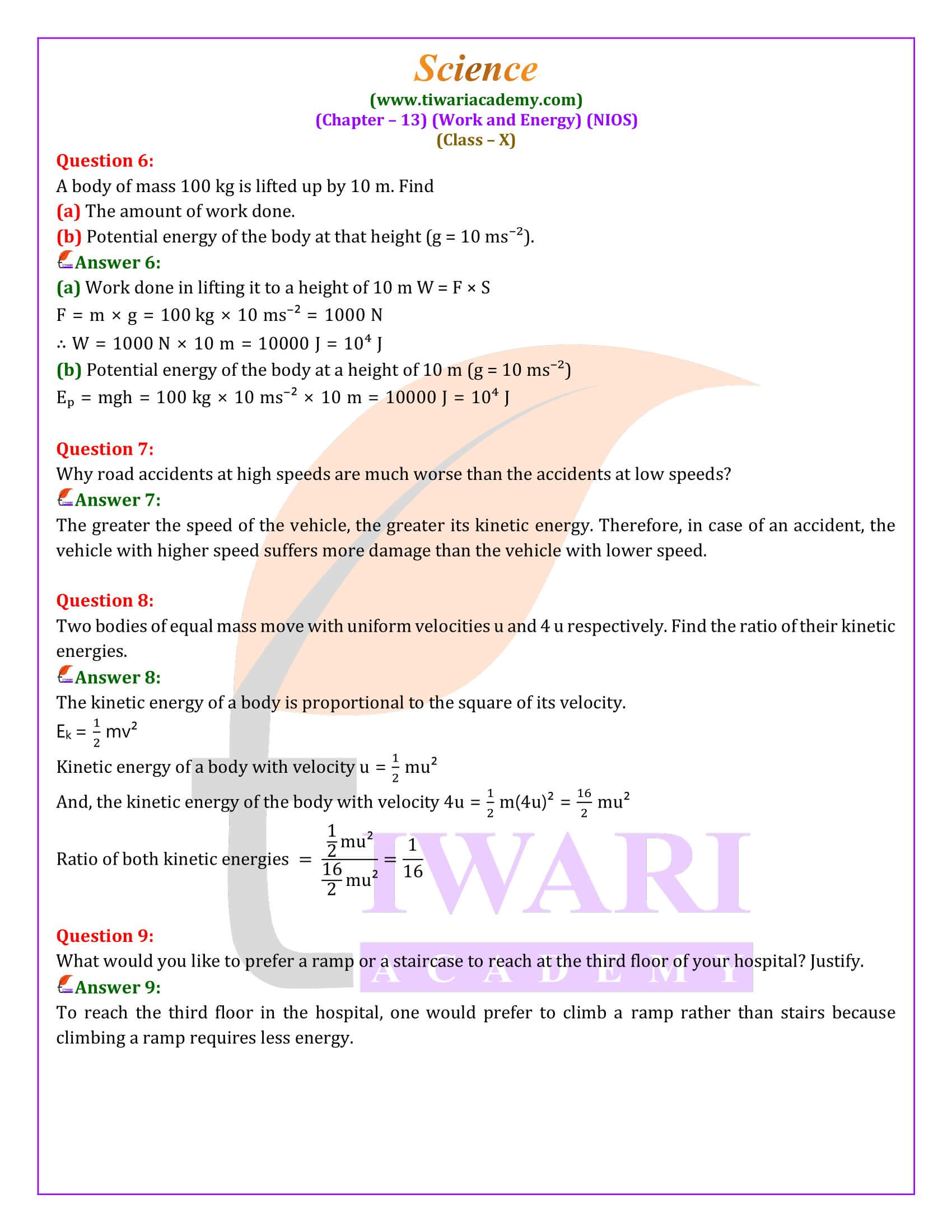 NIOS Class 10 Science Chapter 13