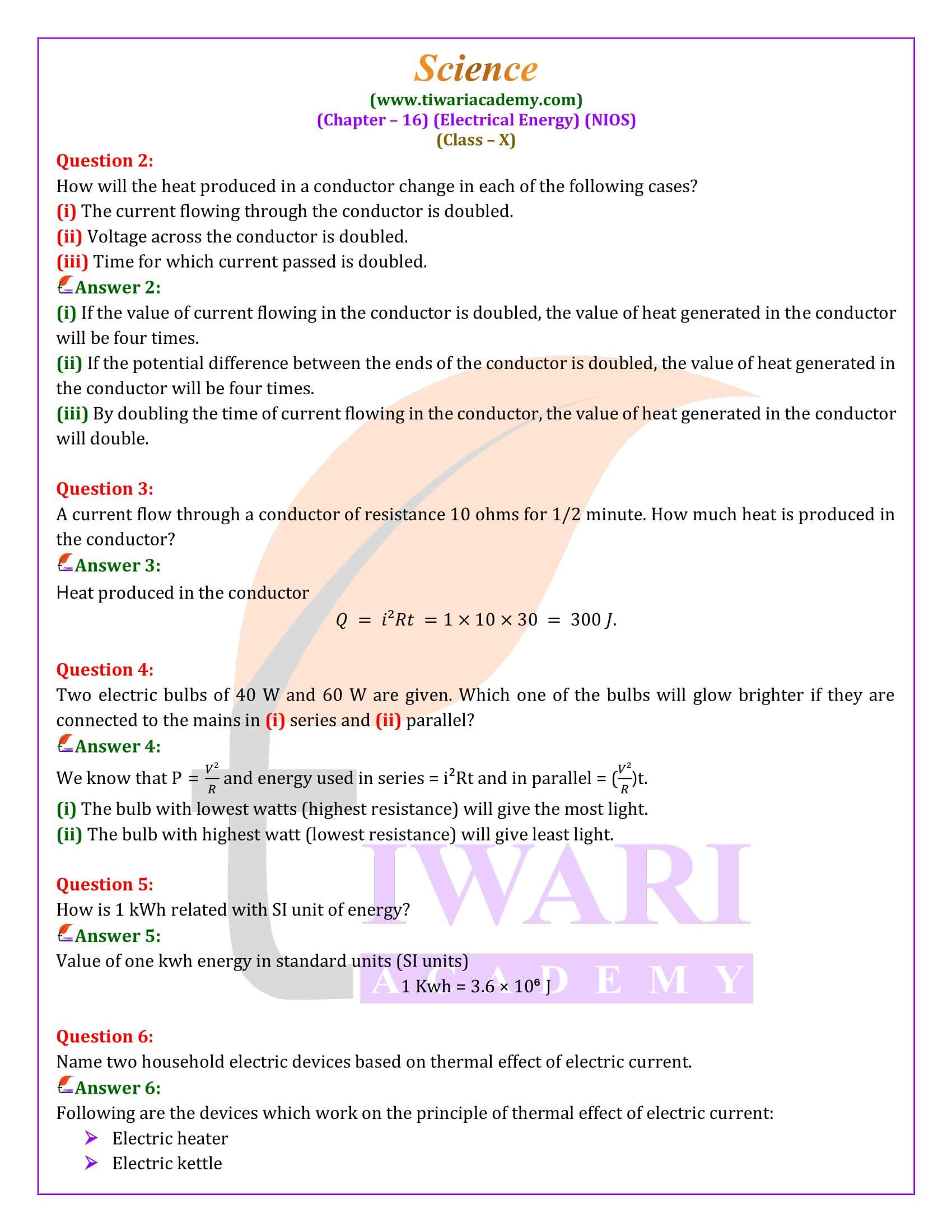 NIOS Class 10 Science Chapter 16