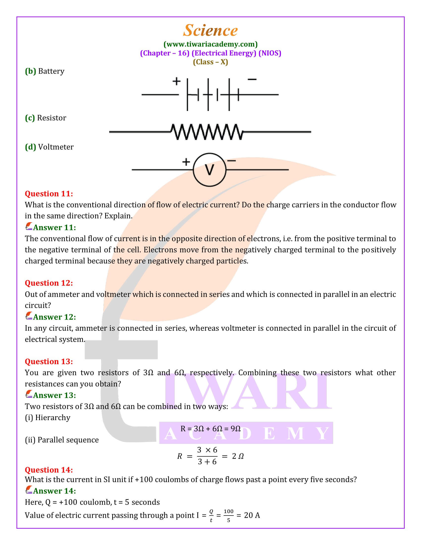 NIOS Class 10 Science Chapter 16 Free solutions