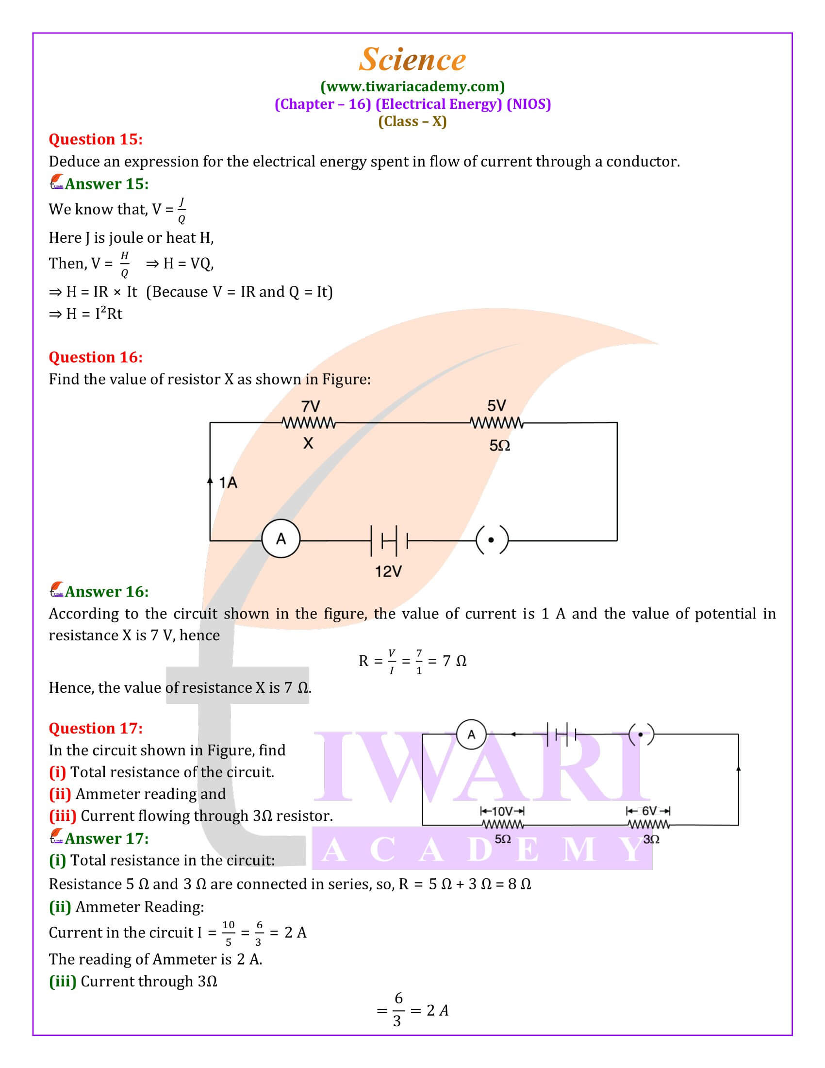 NIOS Class 10 Science Chapter 16 Intext Questions