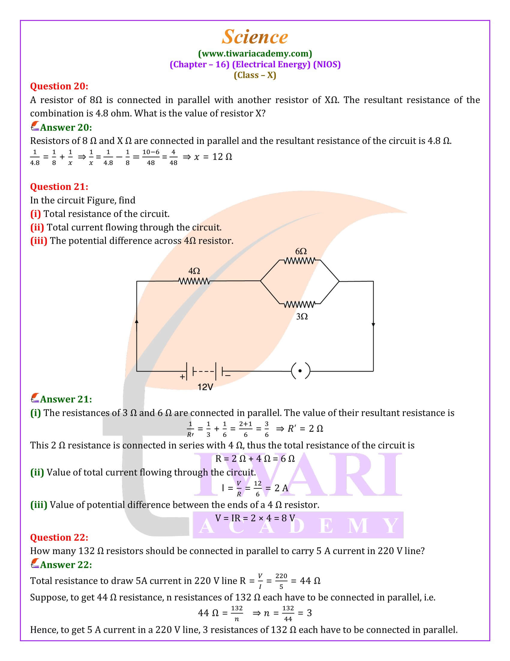 NIOS Class 10th Science Chapter 16