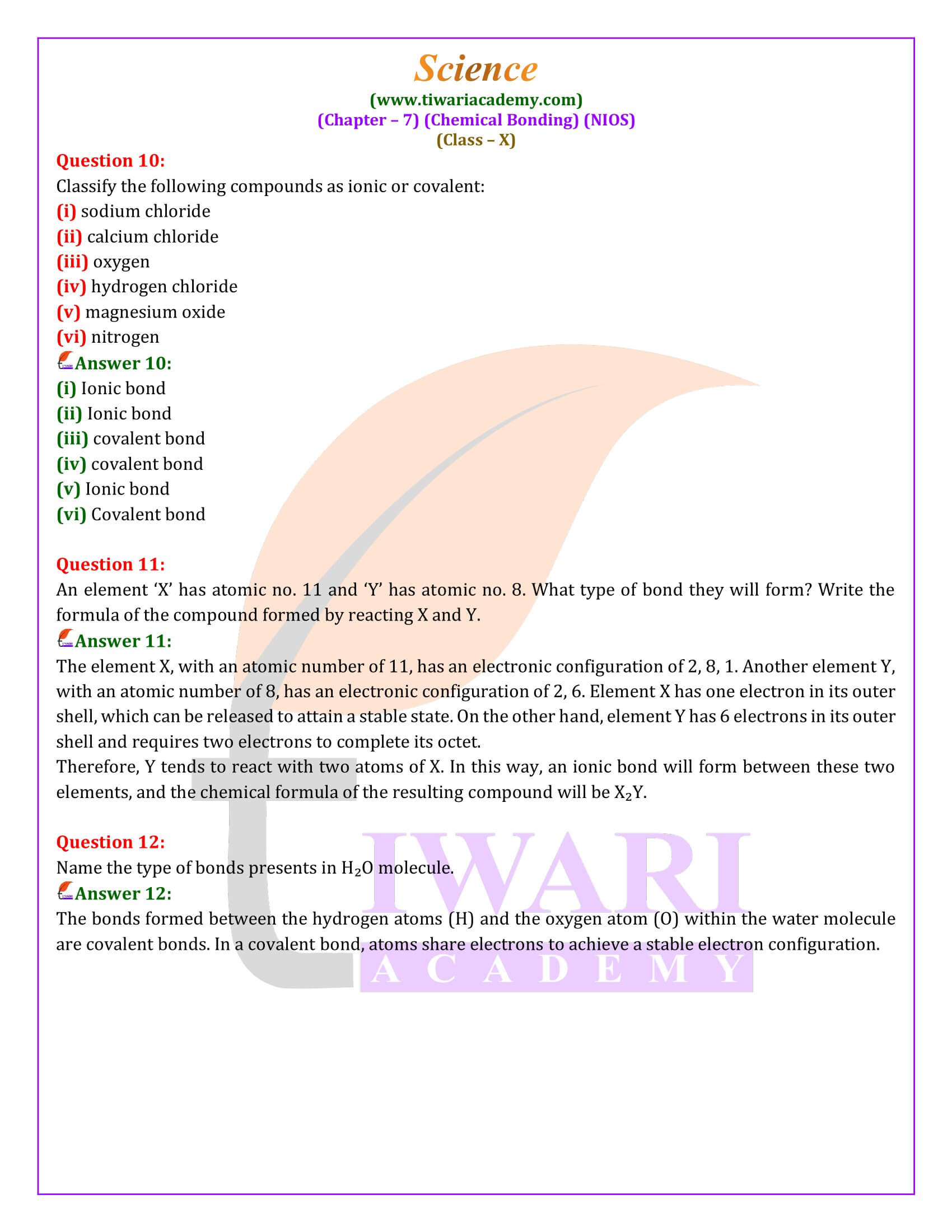 NIOS Class 10 Science Chapter 7