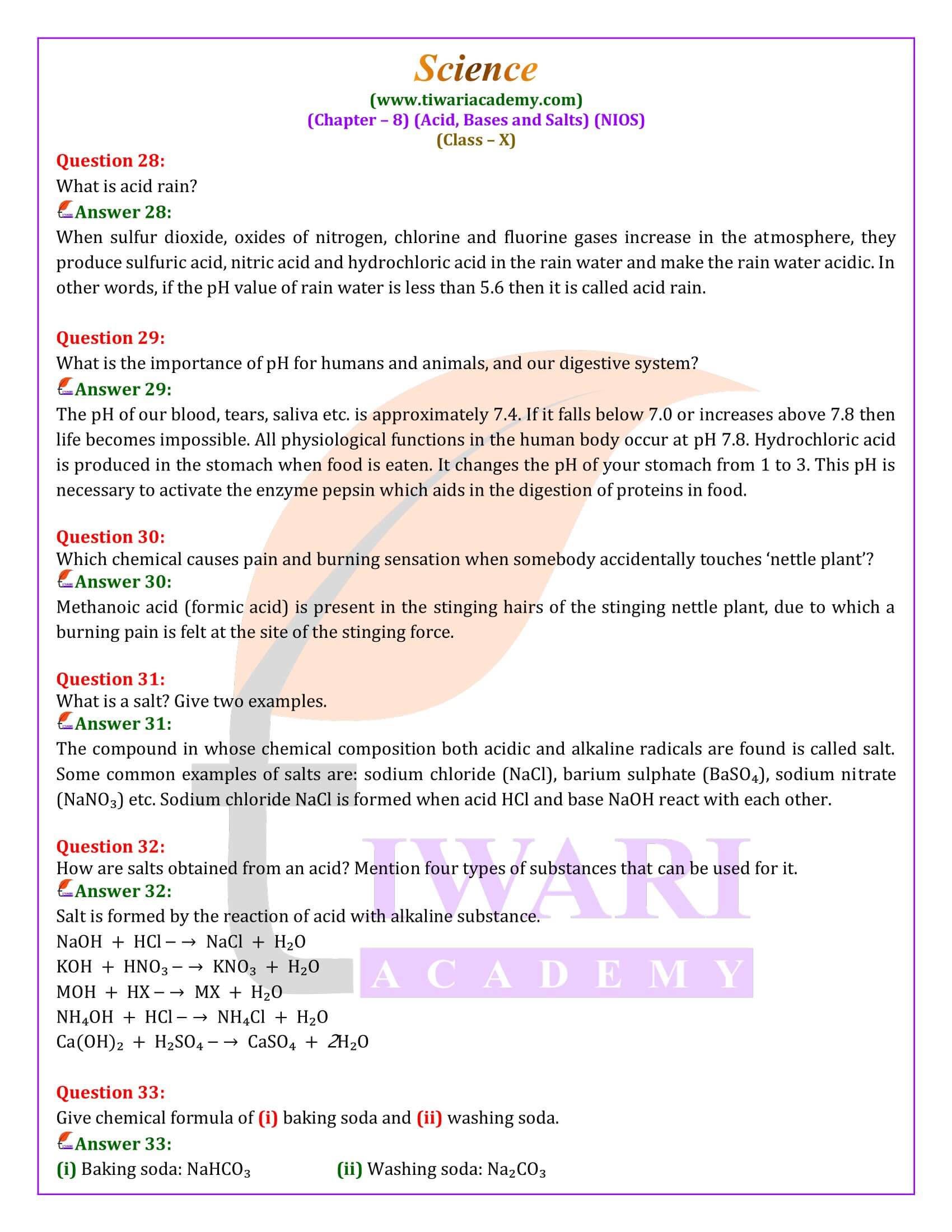 NIOS Science Chapter 8