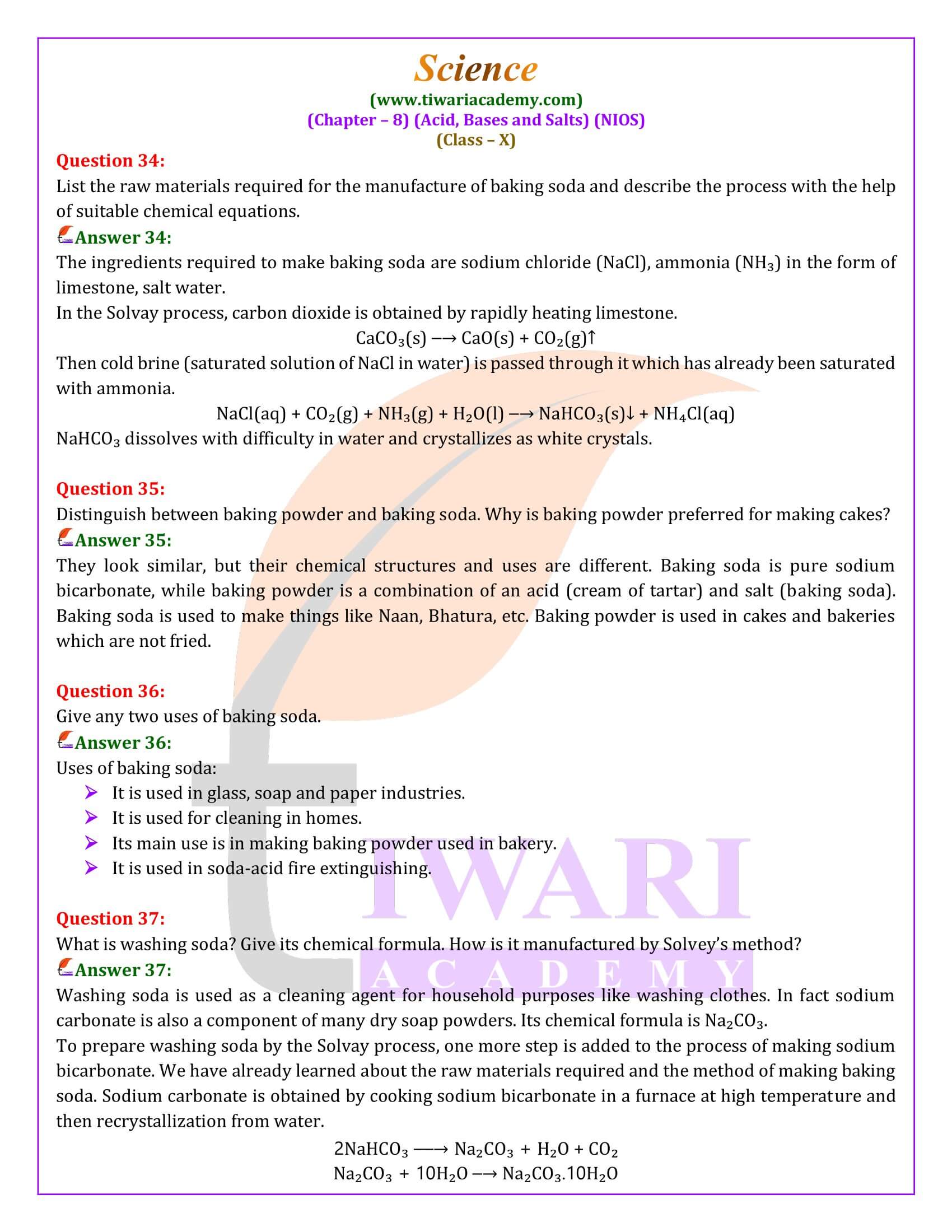 NIOS Science Chapter 8 Solutions