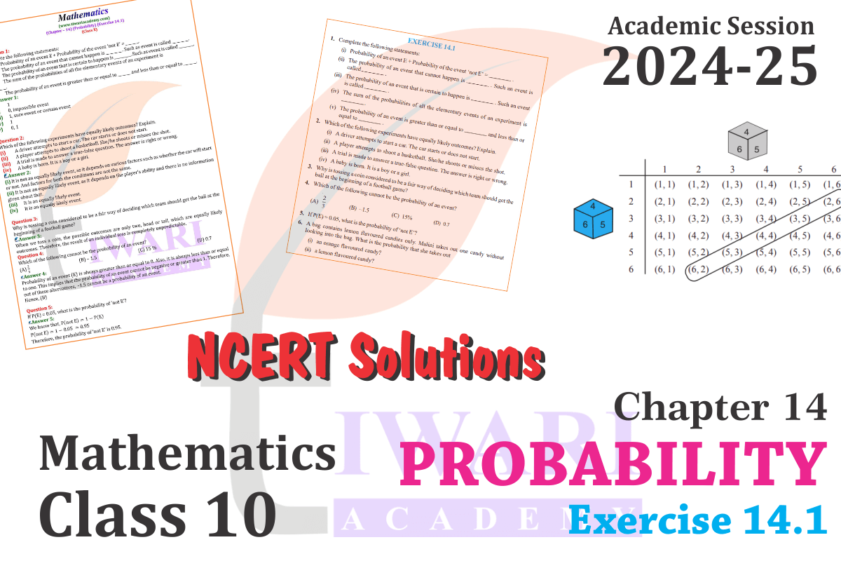Class 10 Maths Chapter 14 Exercise 14.1