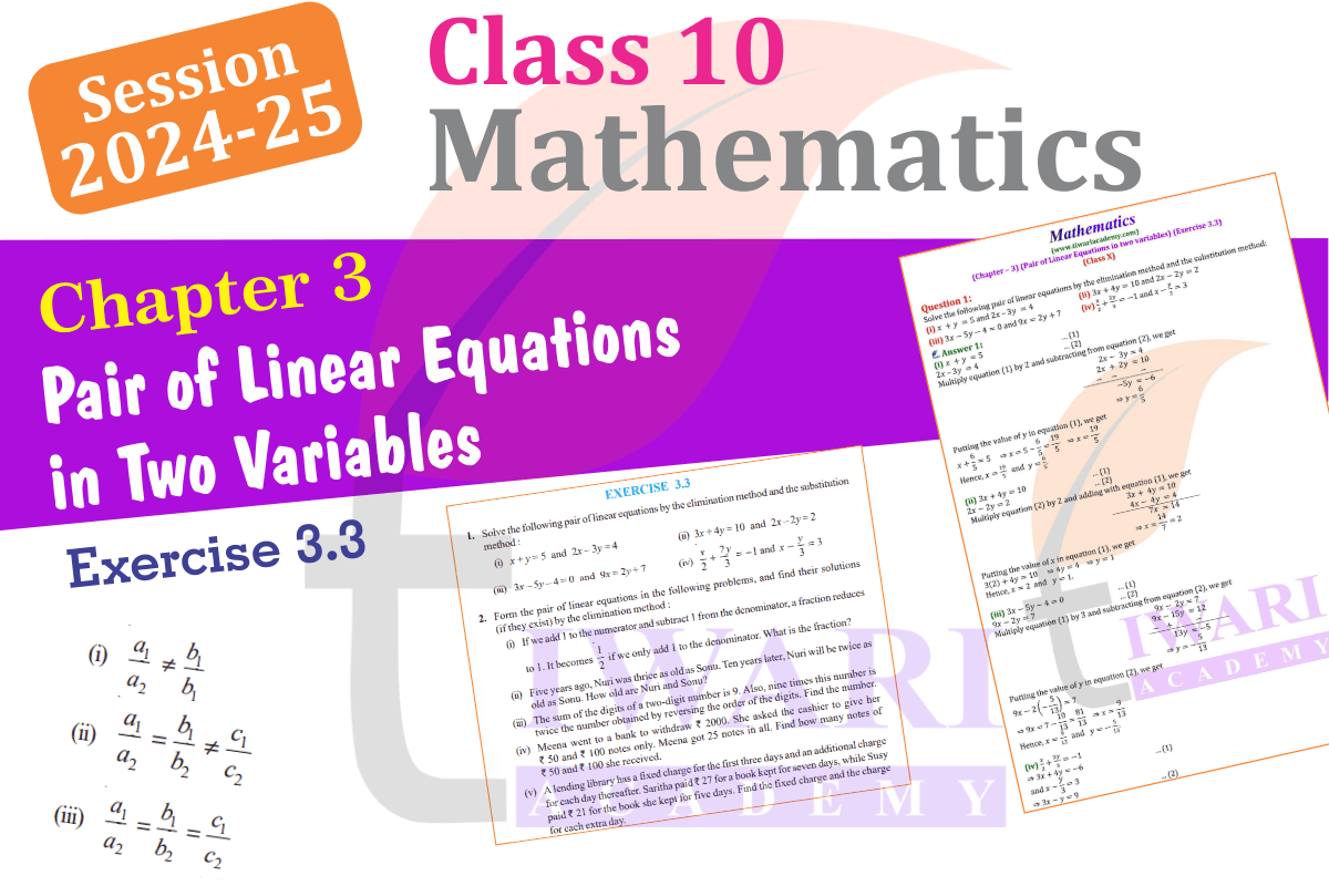 Class 10 Maths Chapter 3 Exercise 3.3