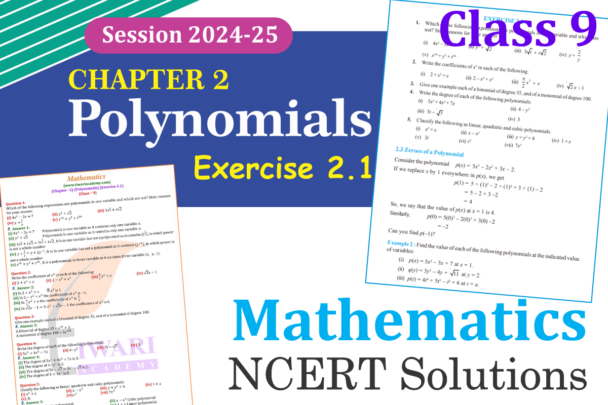 Class 9 Maths Chapter 2 Exercise 2.1