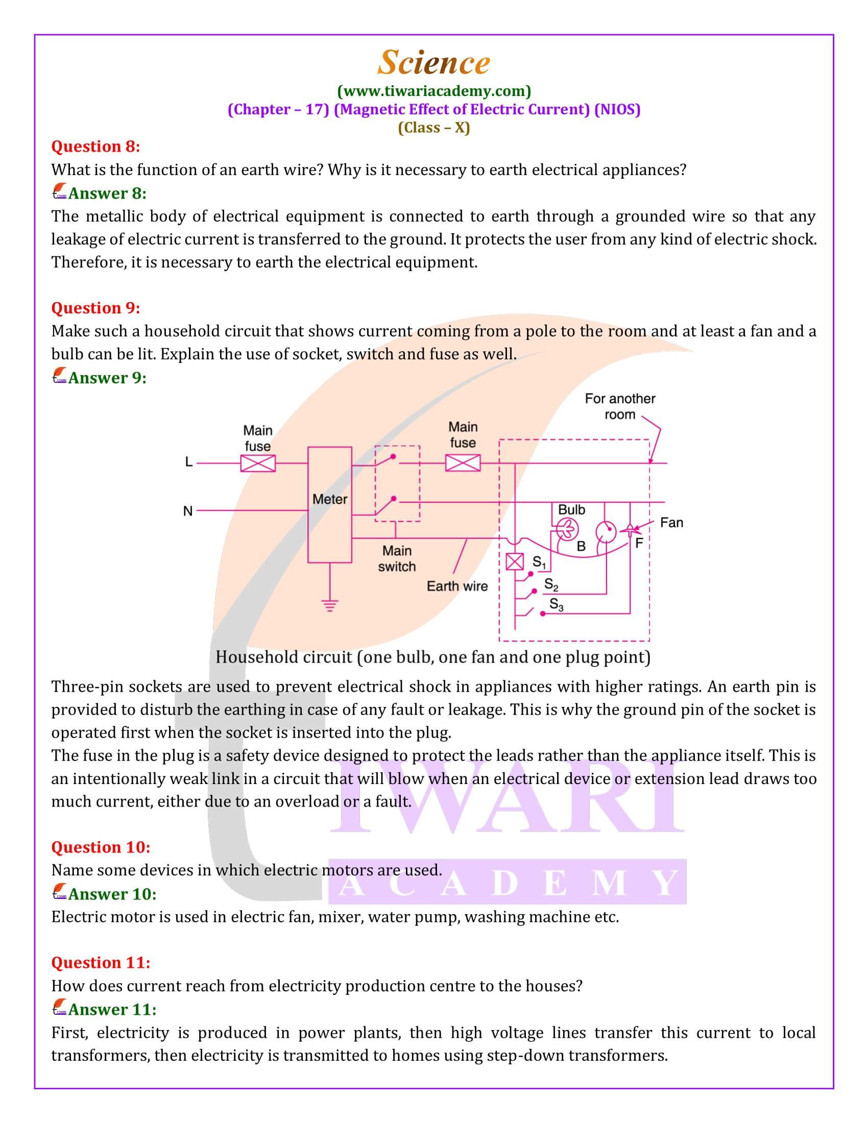 NIOS Class 10 Science Chapter 17 Intext Questions