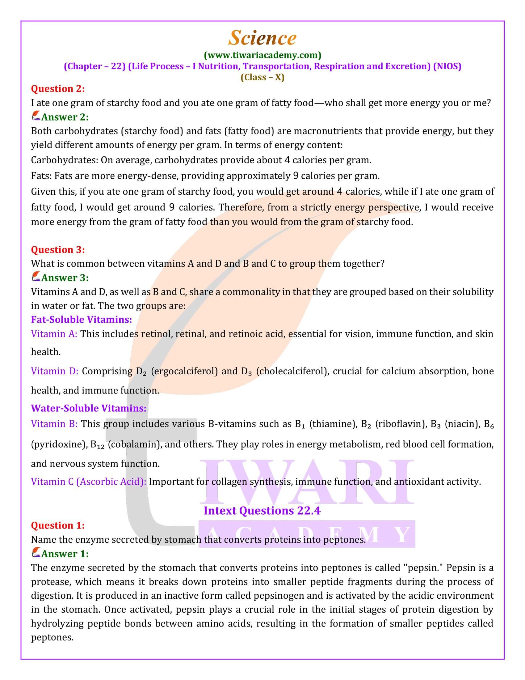 NIOS Class 10 Science Chapter 22