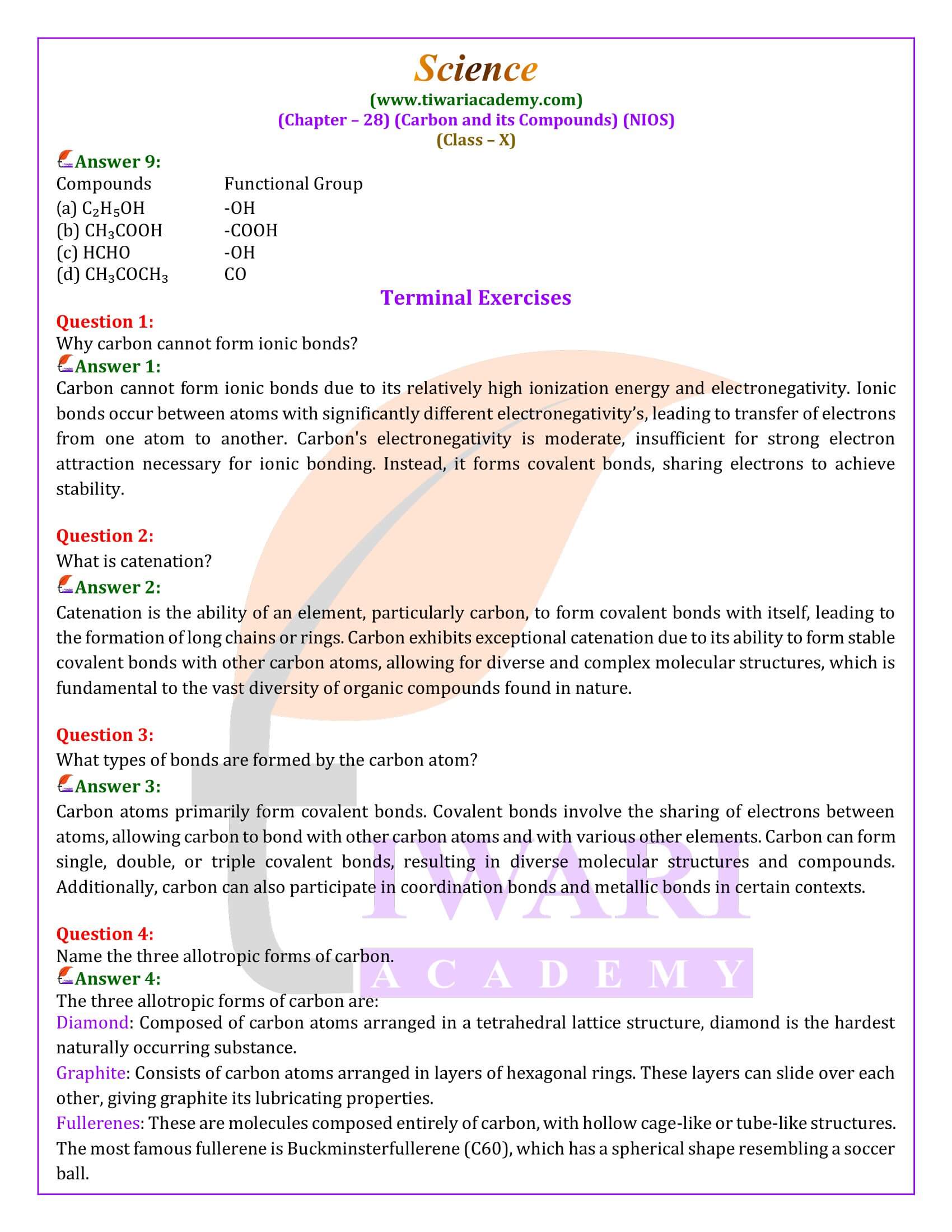 NIOS Class 10 Science Chapter 28 Intext Question