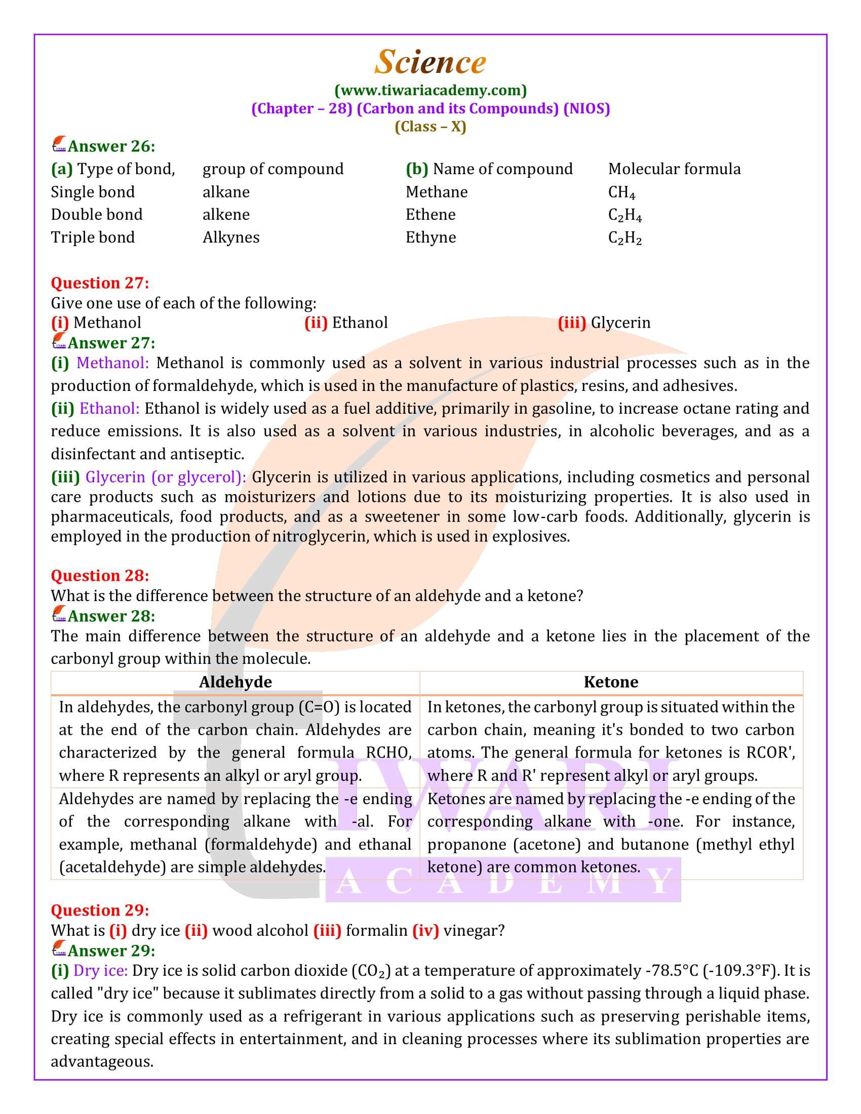 NIOS Class 10 Science Chapter 28